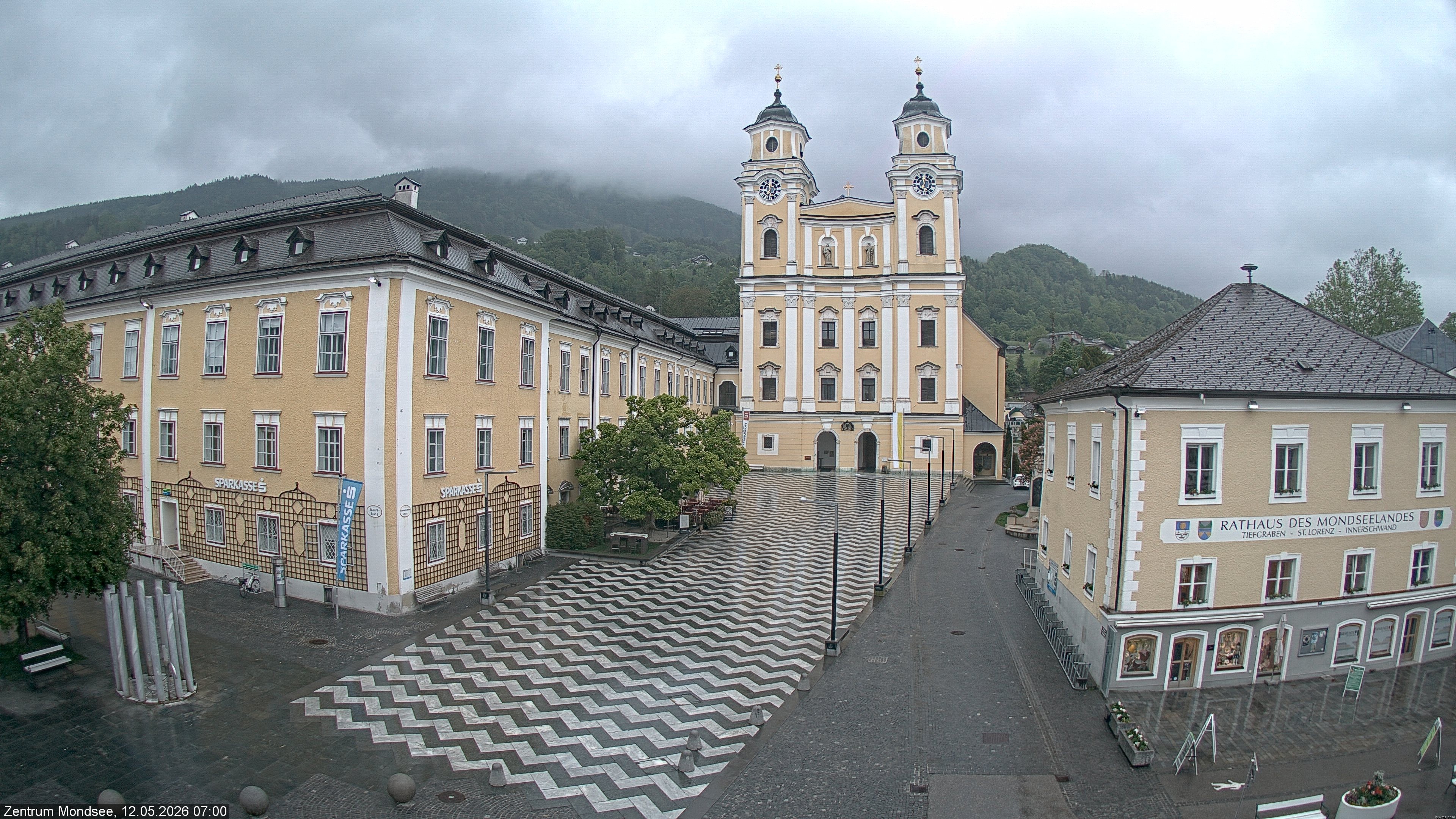 Archiv Foto Webcam Blick auf den Stadtplatz von Mondsee