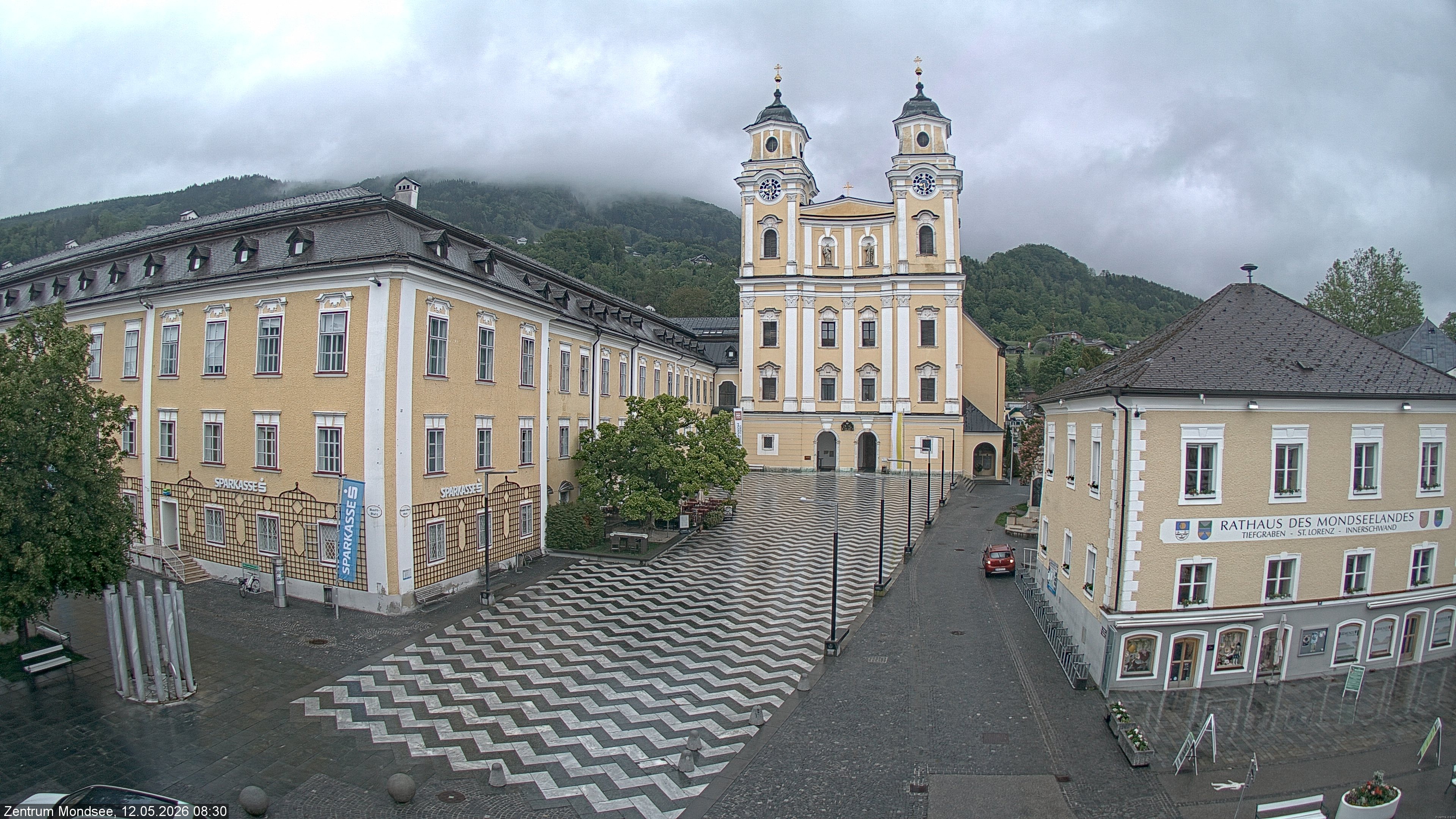 Archiv Foto Webcam Blick auf den Stadtplatz von Mondsee