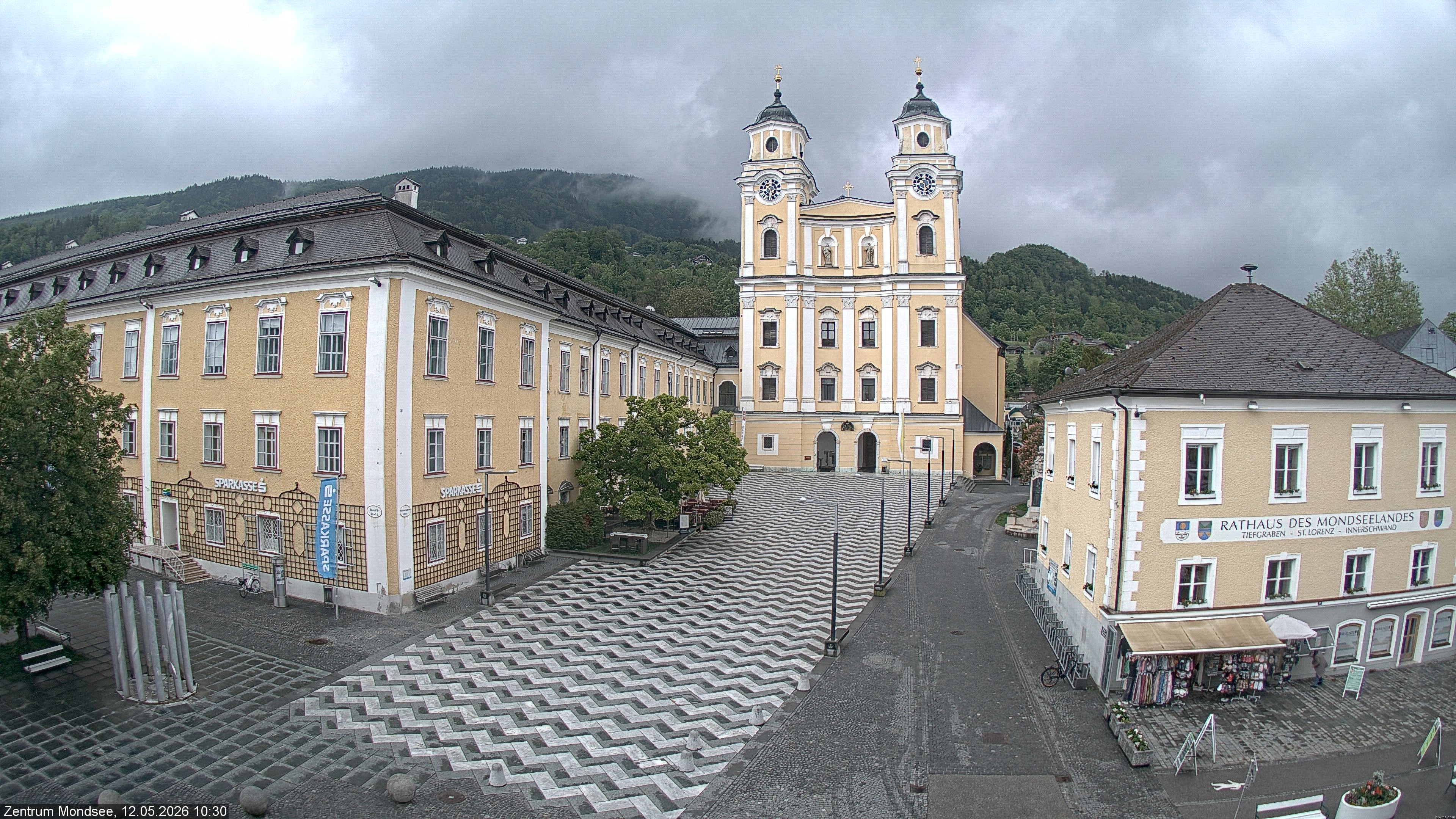 Archiv Foto Webcam Blick auf den Stadtplatz von Mondsee