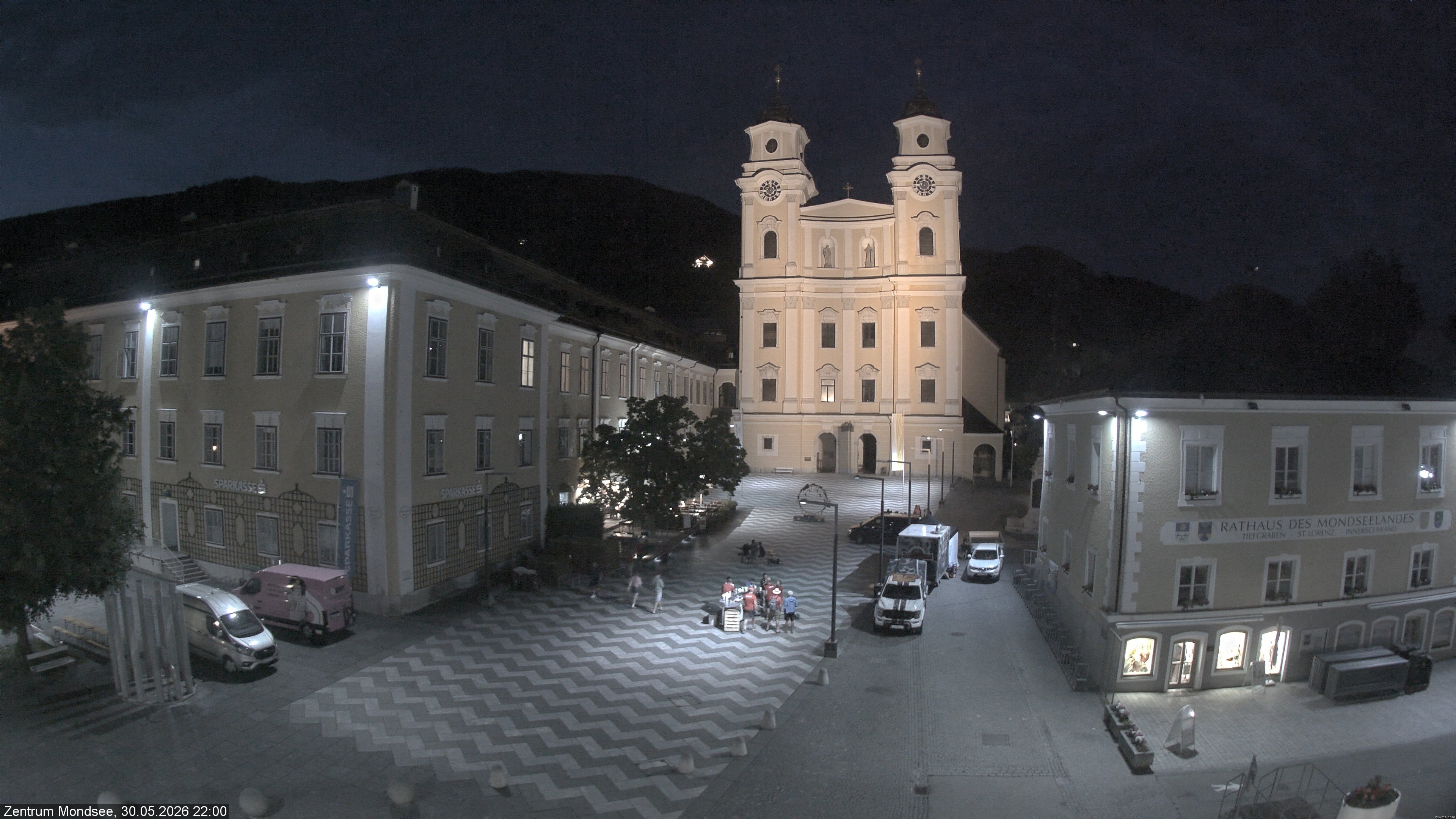 Archiv Foto Webcam Blick auf den Stadtplatz von Mondsee