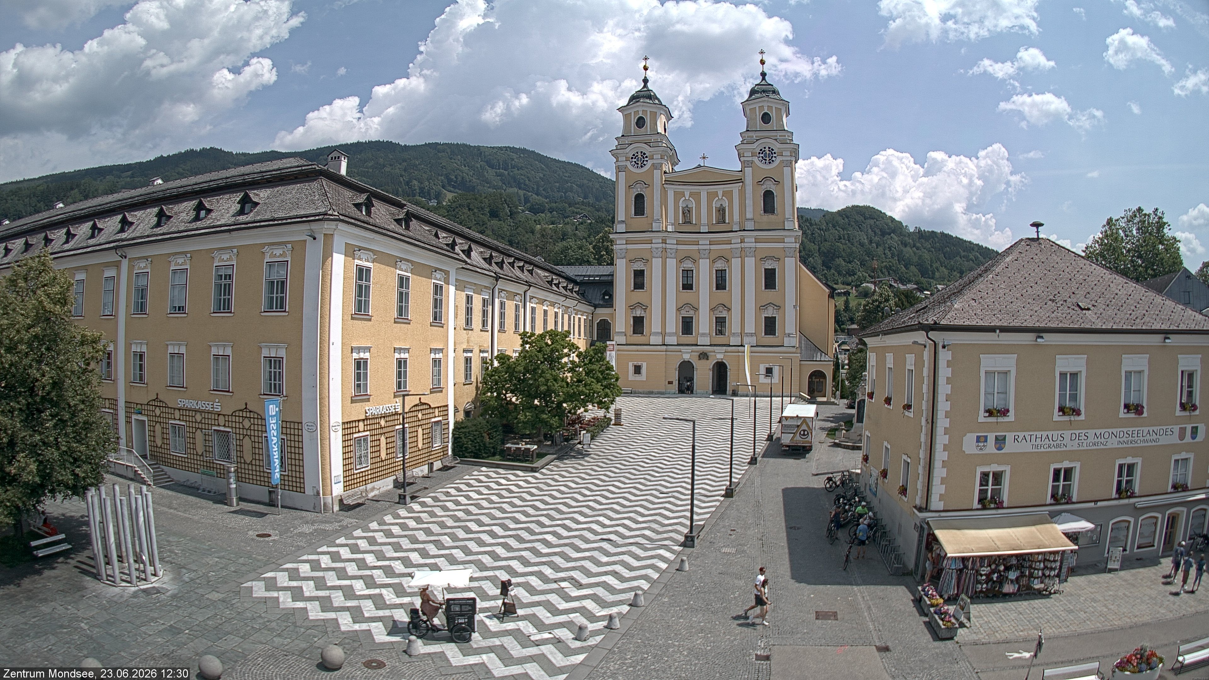 Archiv Foto Webcam Blick auf den Stadtplatz von Mondsee