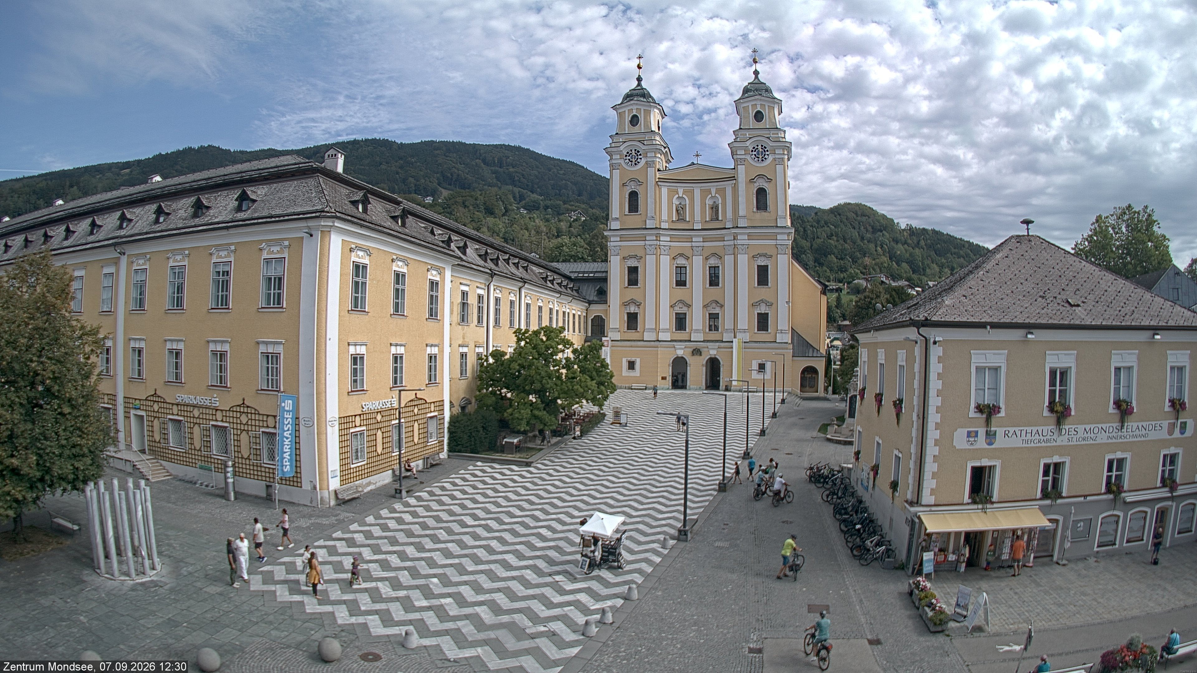 Archiv Foto Webcam Blick auf den Stadtplatz von Mondsee