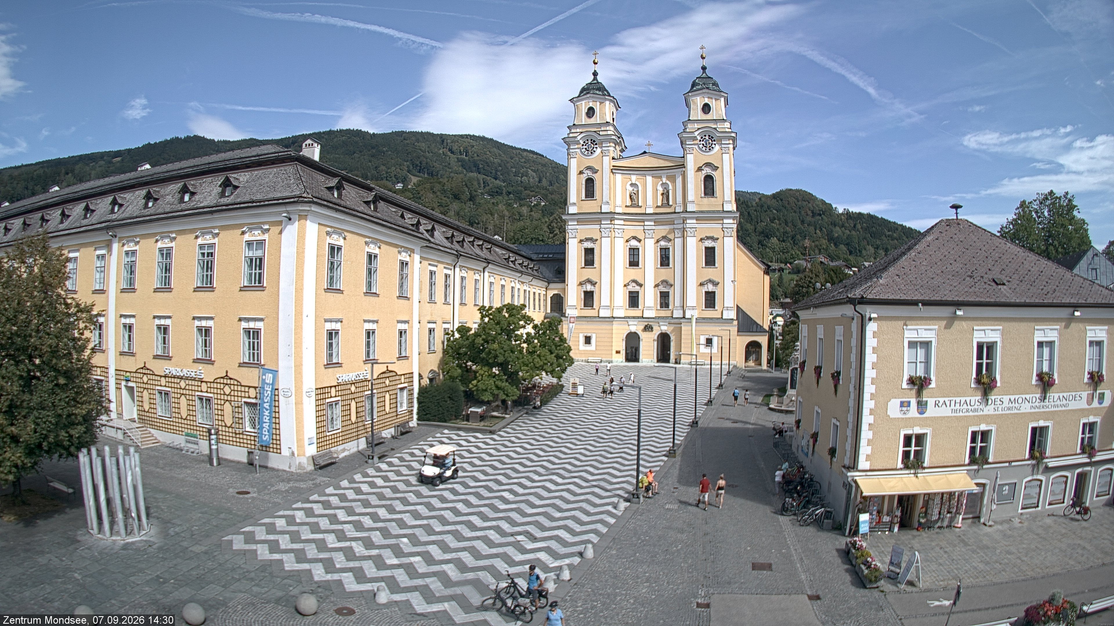 Archiv Foto Webcam Blick auf den Stadtplatz von Mondsee