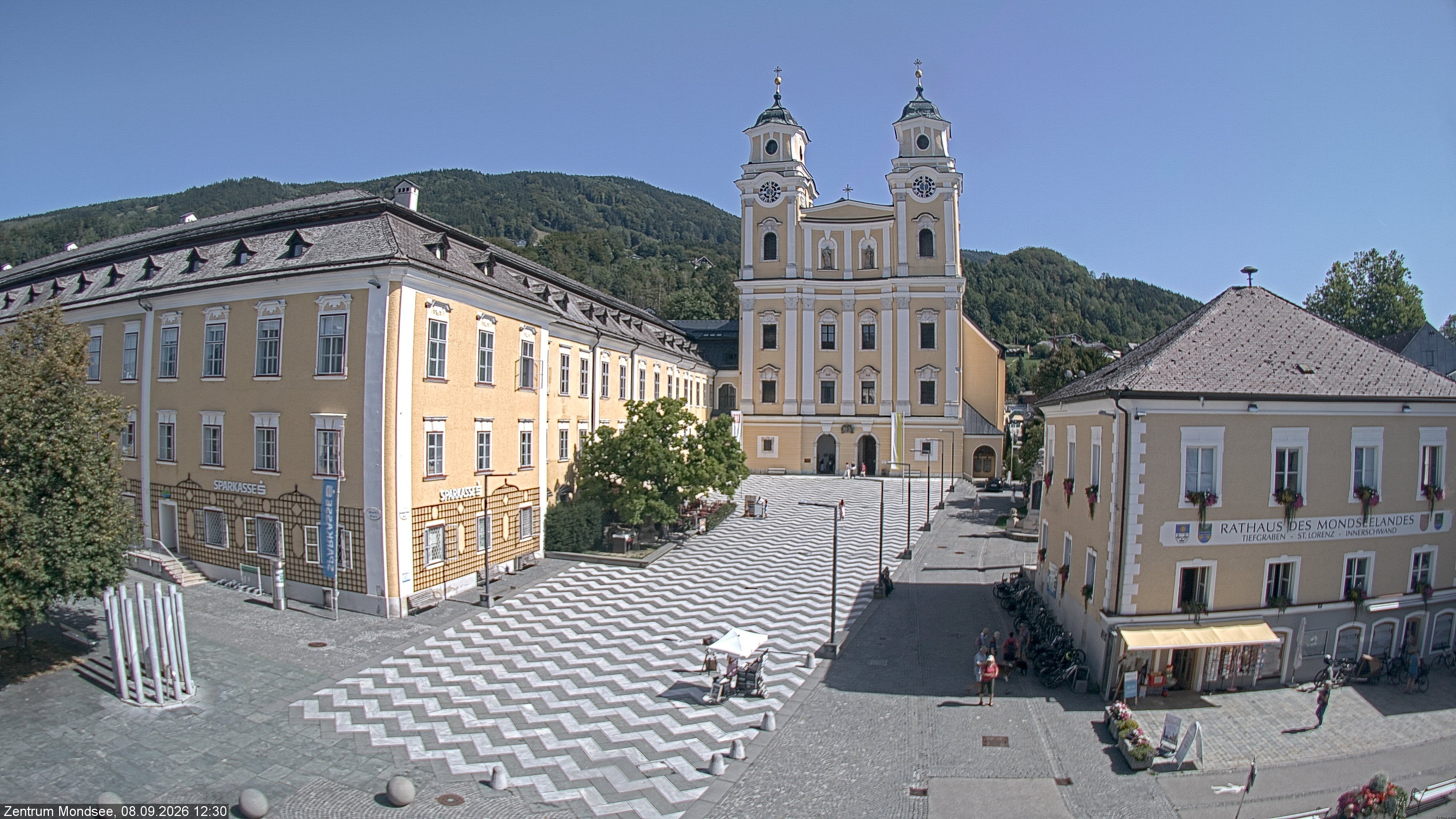 Archiv Foto Webcam Blick auf den Stadtplatz von Mondsee