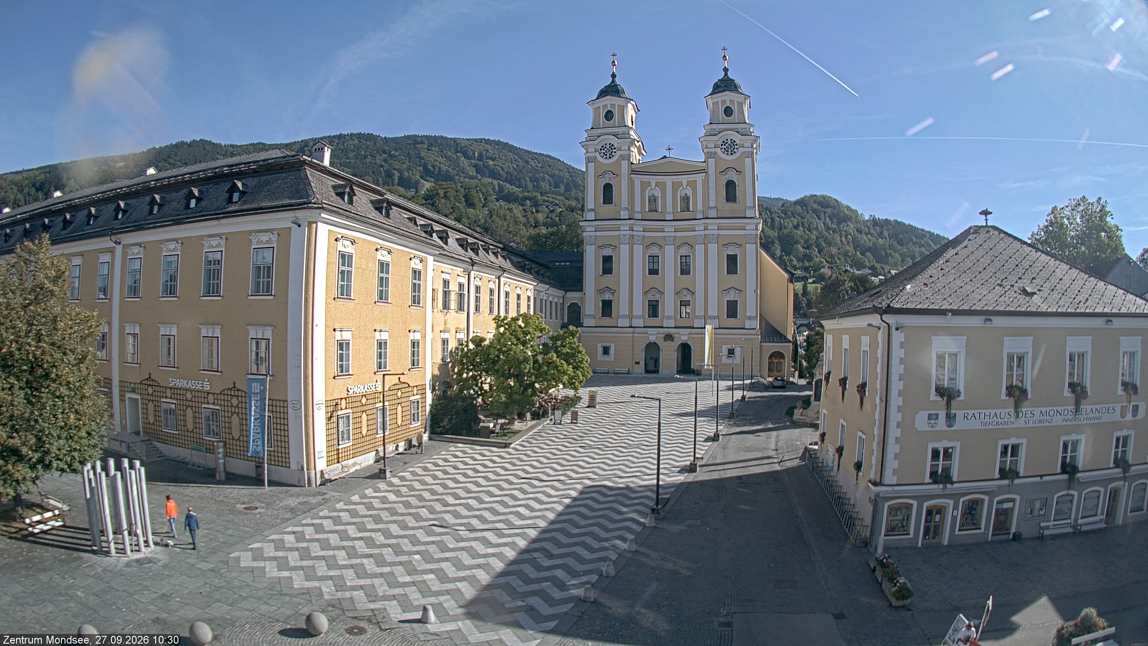 Archiv Foto Webcam Blick auf den Stadtplatz von Mondsee