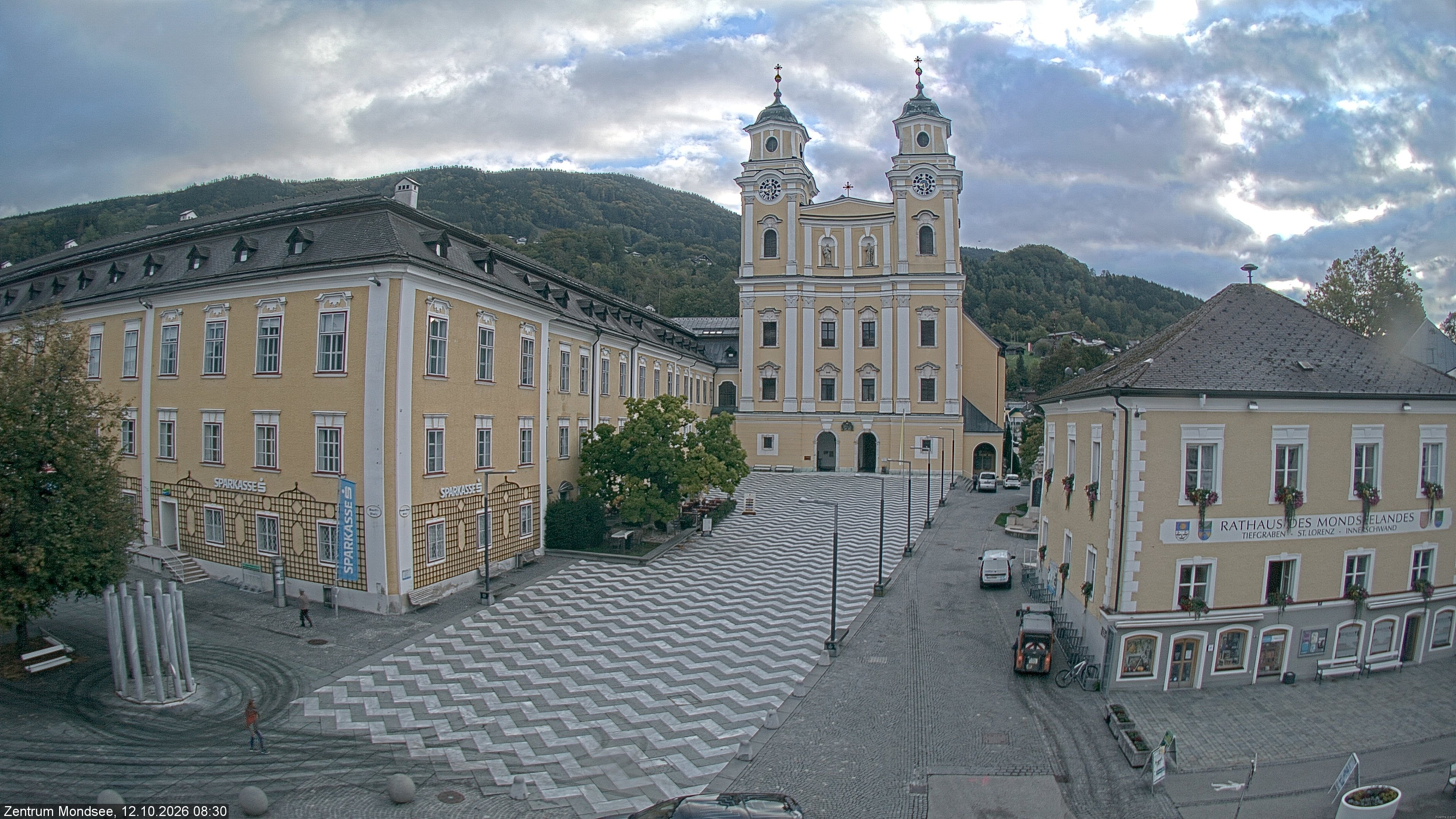 Archiv Foto Webcam Blick auf den Stadtplatz von Mondsee