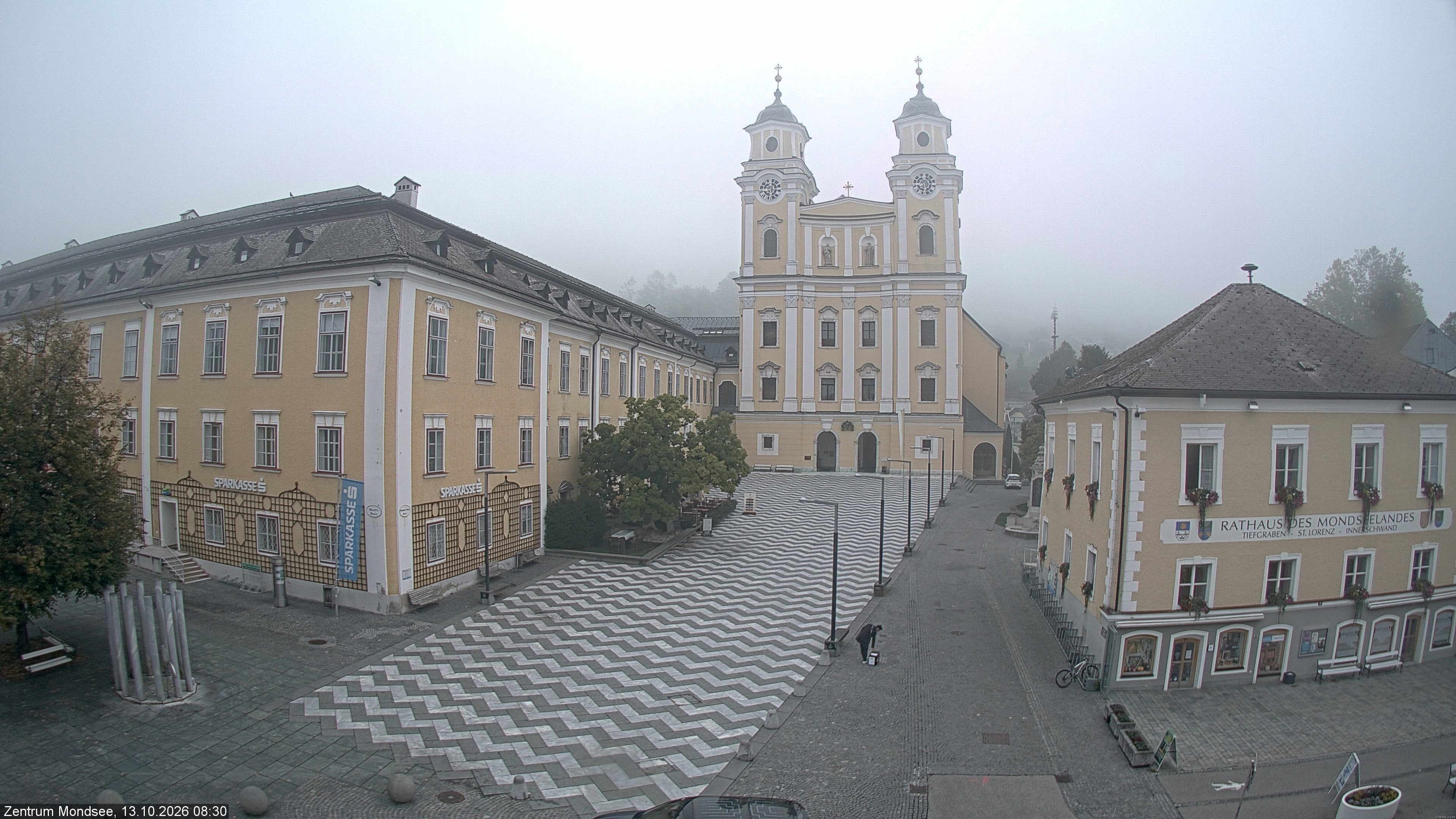 Archiv Foto Webcam Blick auf den Stadtplatz von Mondsee