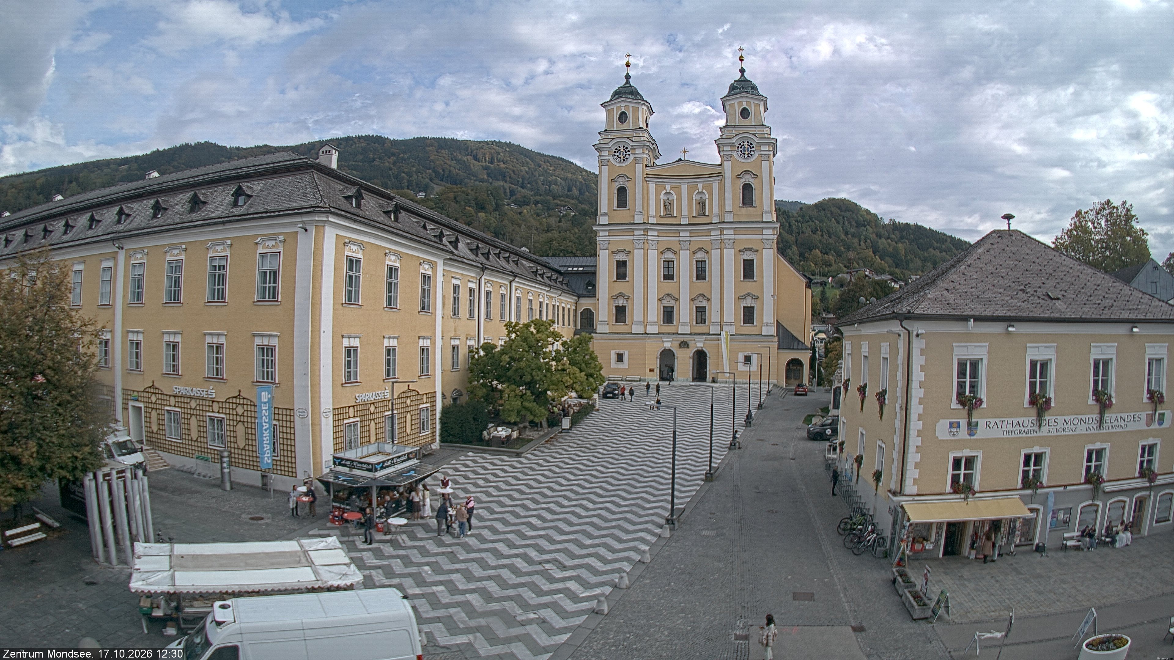 Archiv Foto Webcam Blick auf den Stadtplatz von Mondsee