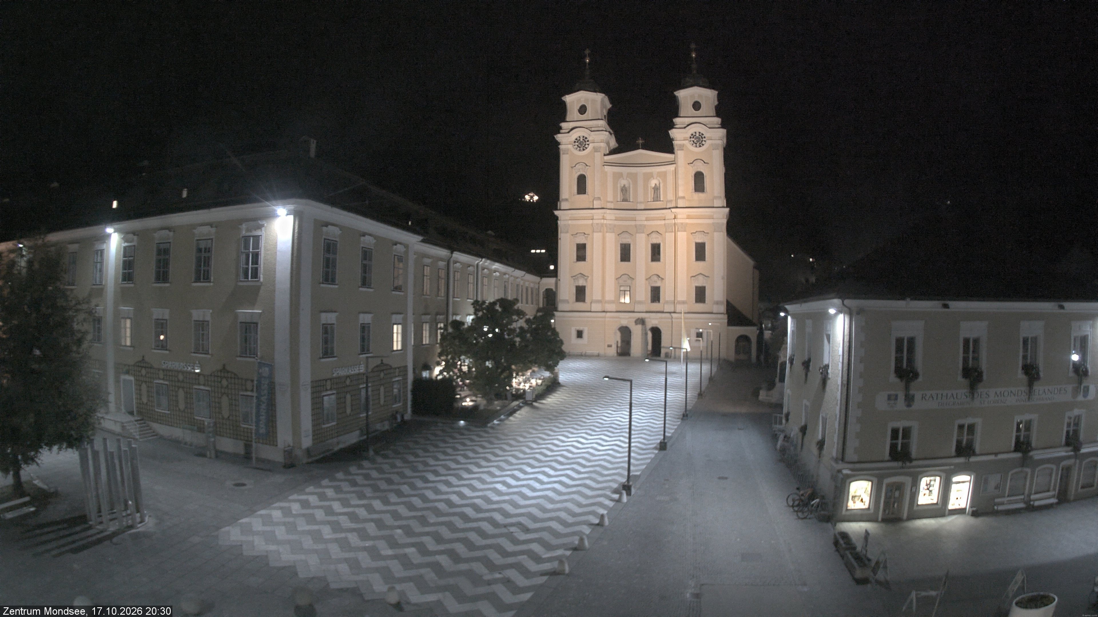 Archiv Foto Webcam Blick auf den Stadtplatz von Mondsee