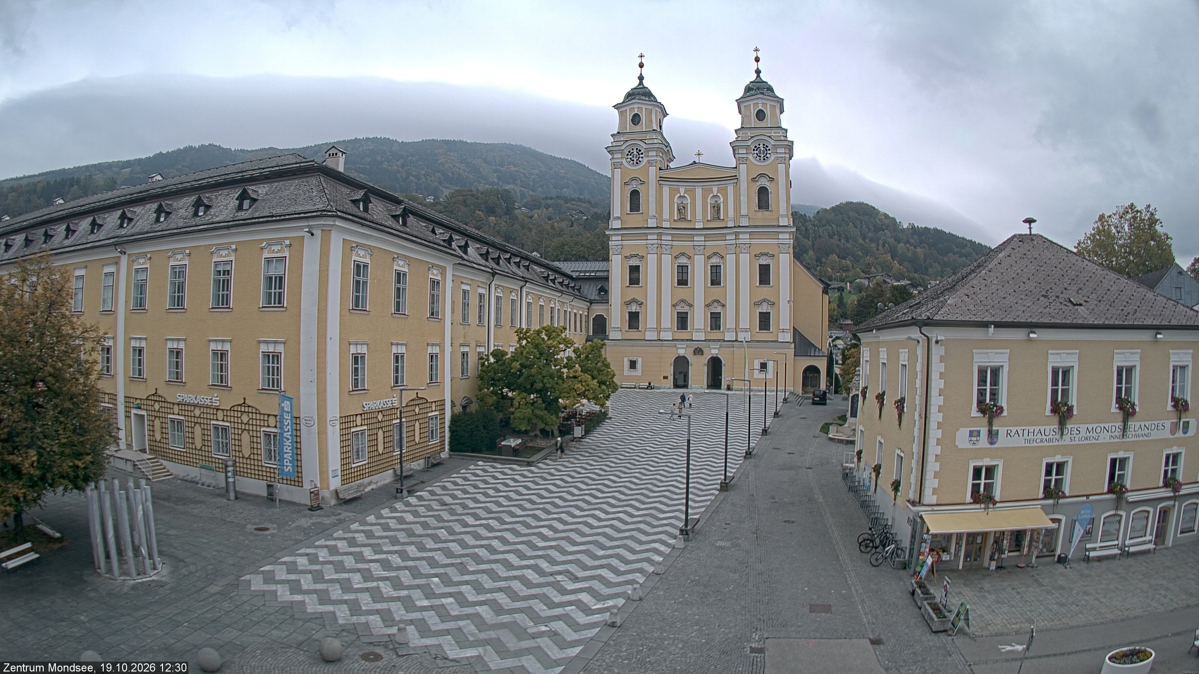 Archiv Foto Webcam Blick auf den Stadtplatz von Mondsee
