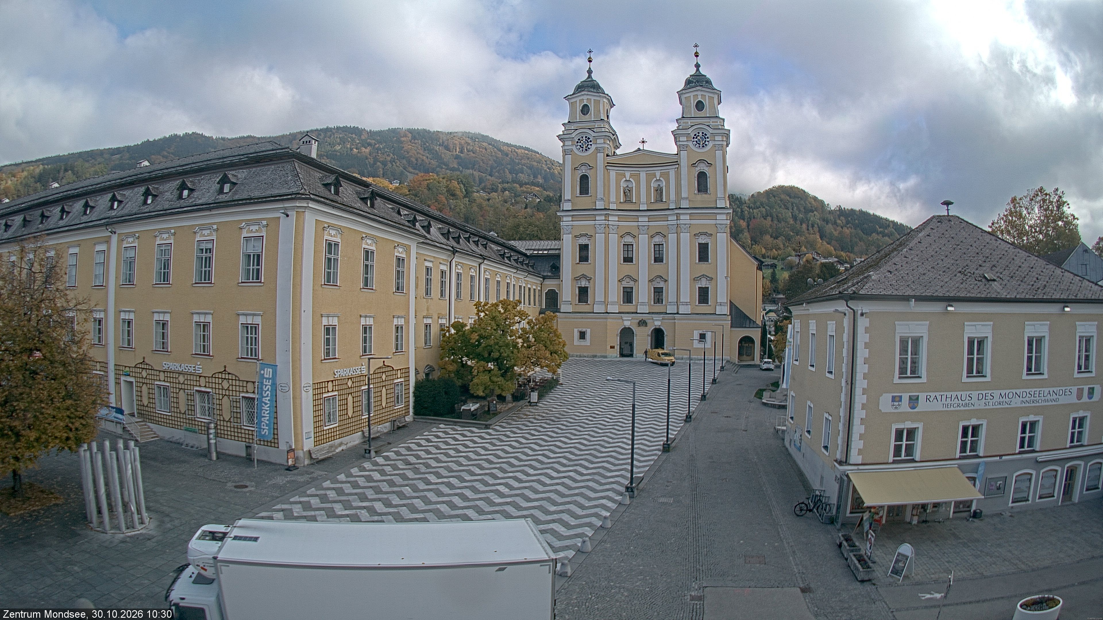 Archiv Foto Webcam Blick auf den Stadtplatz von Mondsee