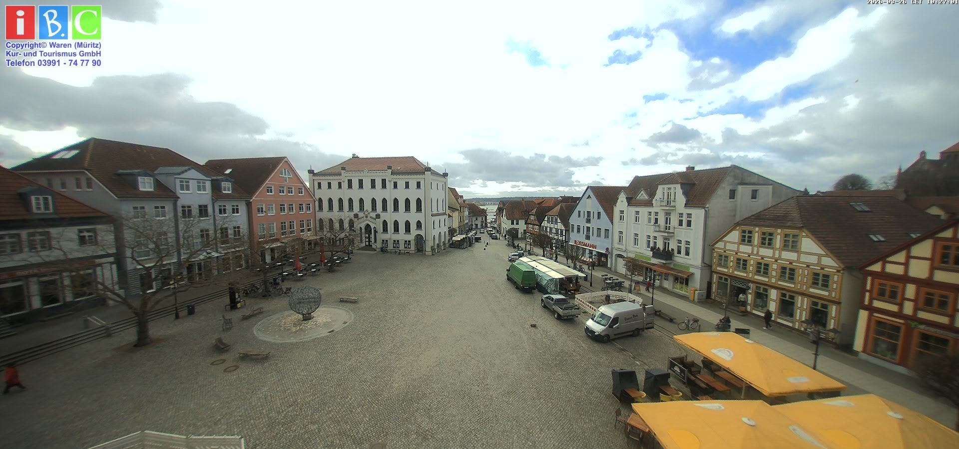 Archiv Foto Webcam Neuer Markt in Waren an der Müritz