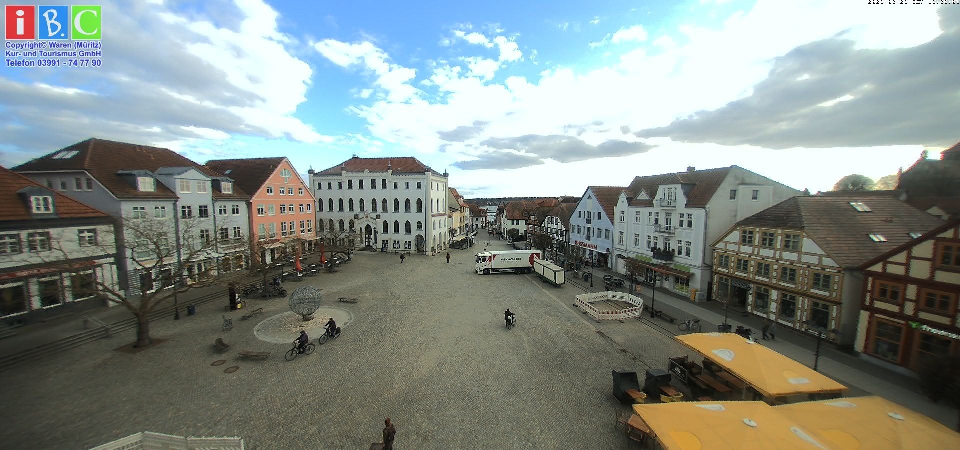 Archiv Foto Webcam Neuer Markt in Waren an der Müritz