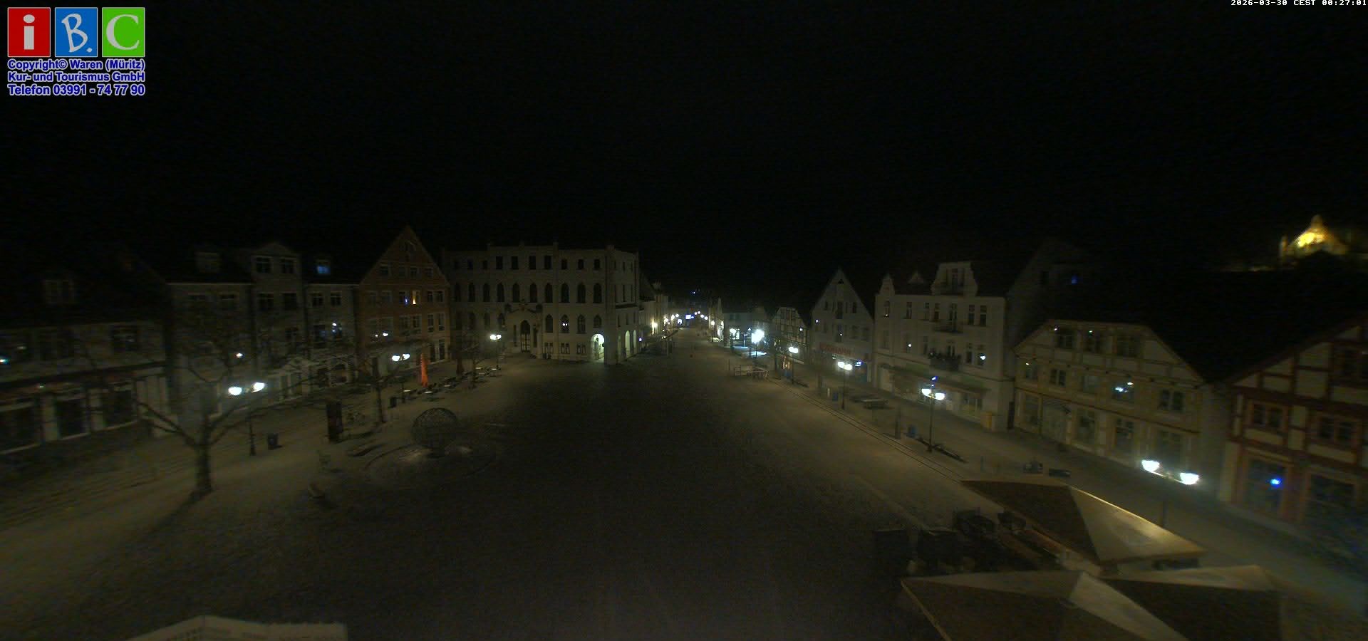 Archived image Webcam Waren (Müritz) - Market place