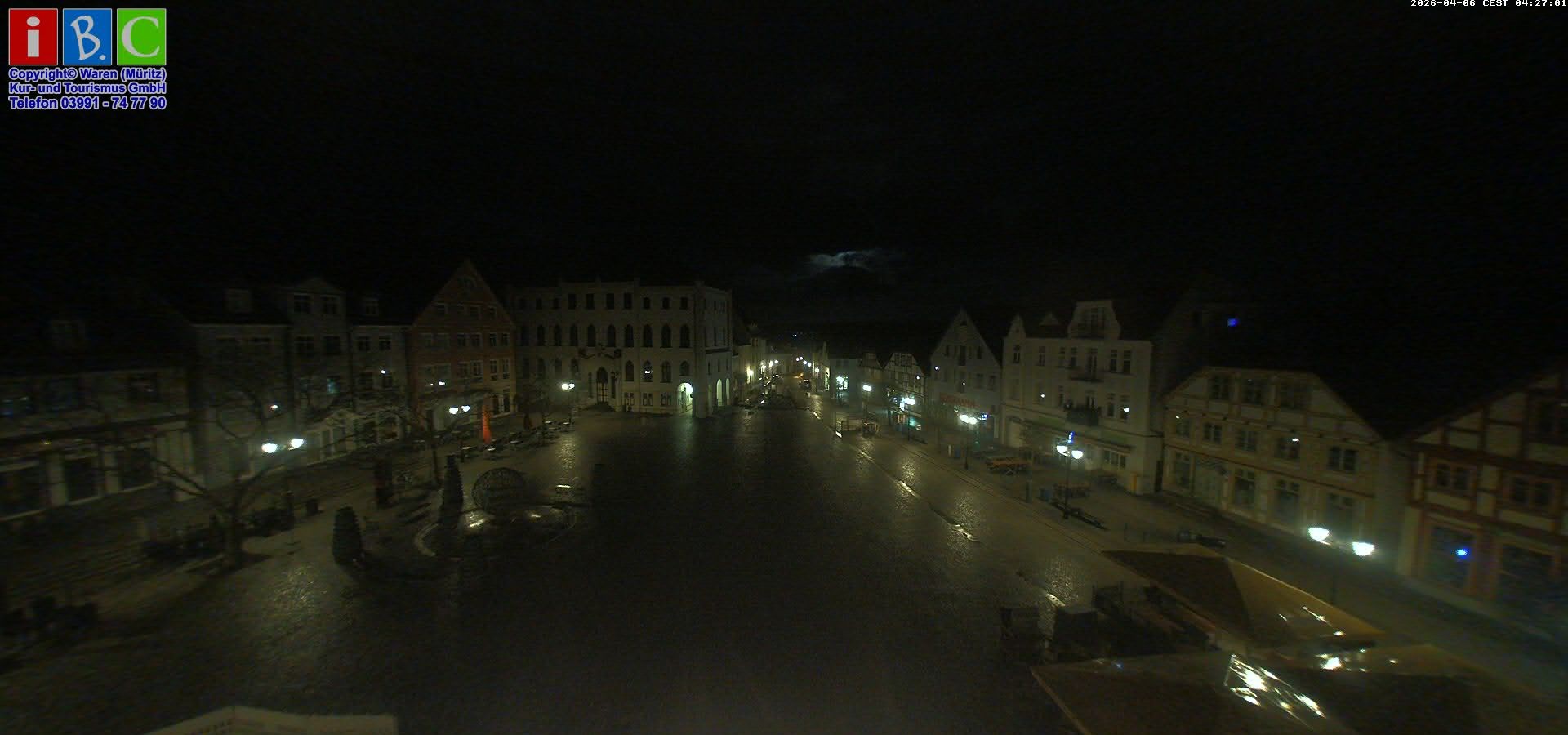 Archived image Webcam Waren (Müritz) - Market place