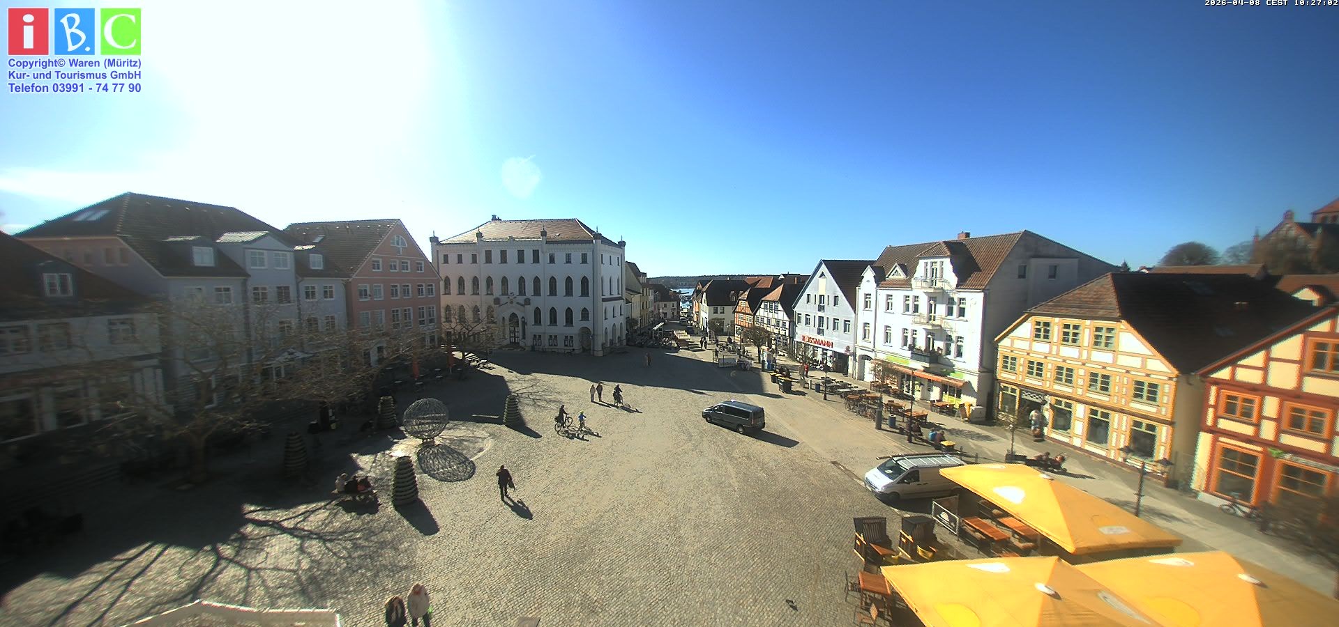 Archiv Foto Webcam Neuer Markt in Waren an der Müritz