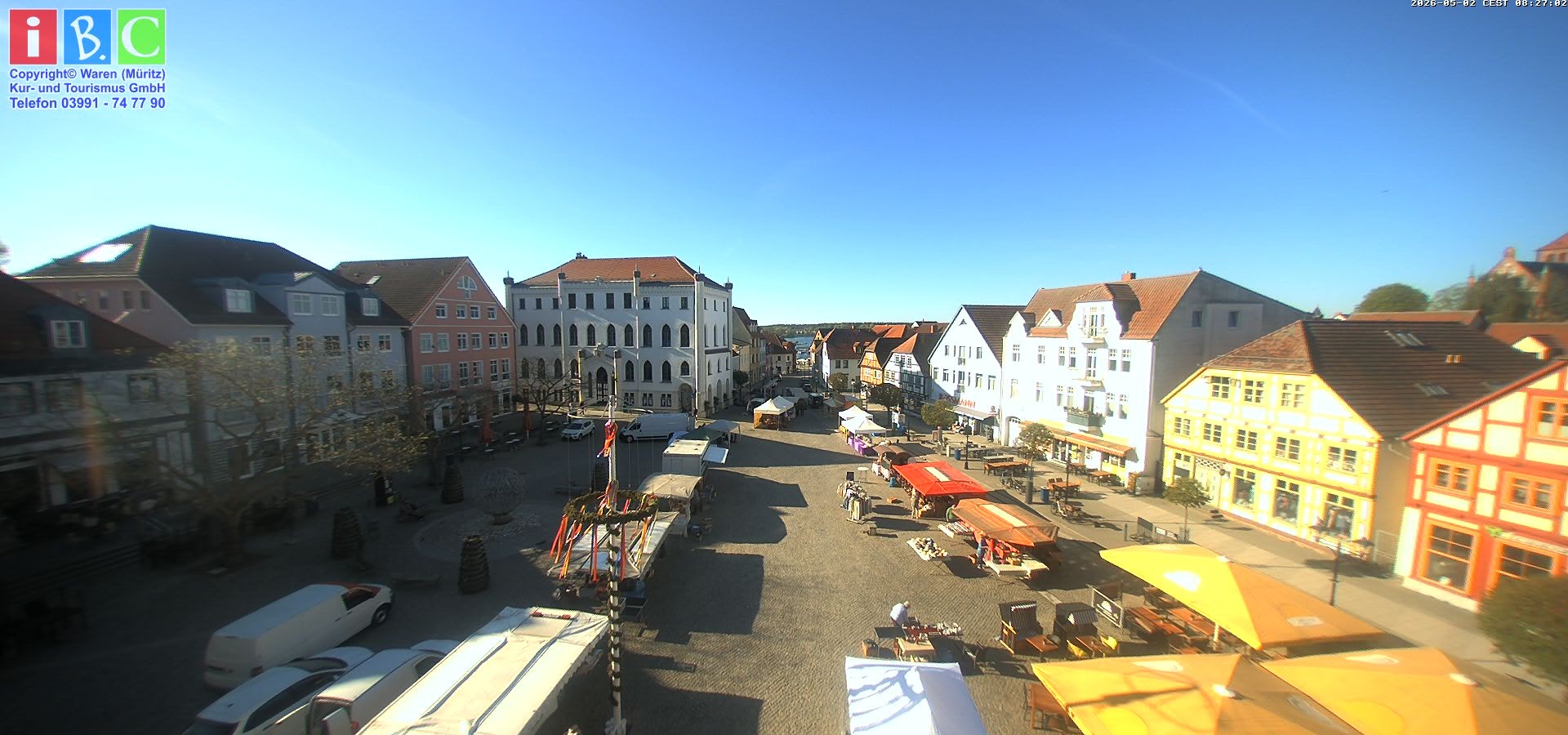 Archiv Foto Webcam Neuer Markt in Waren an der Müritz