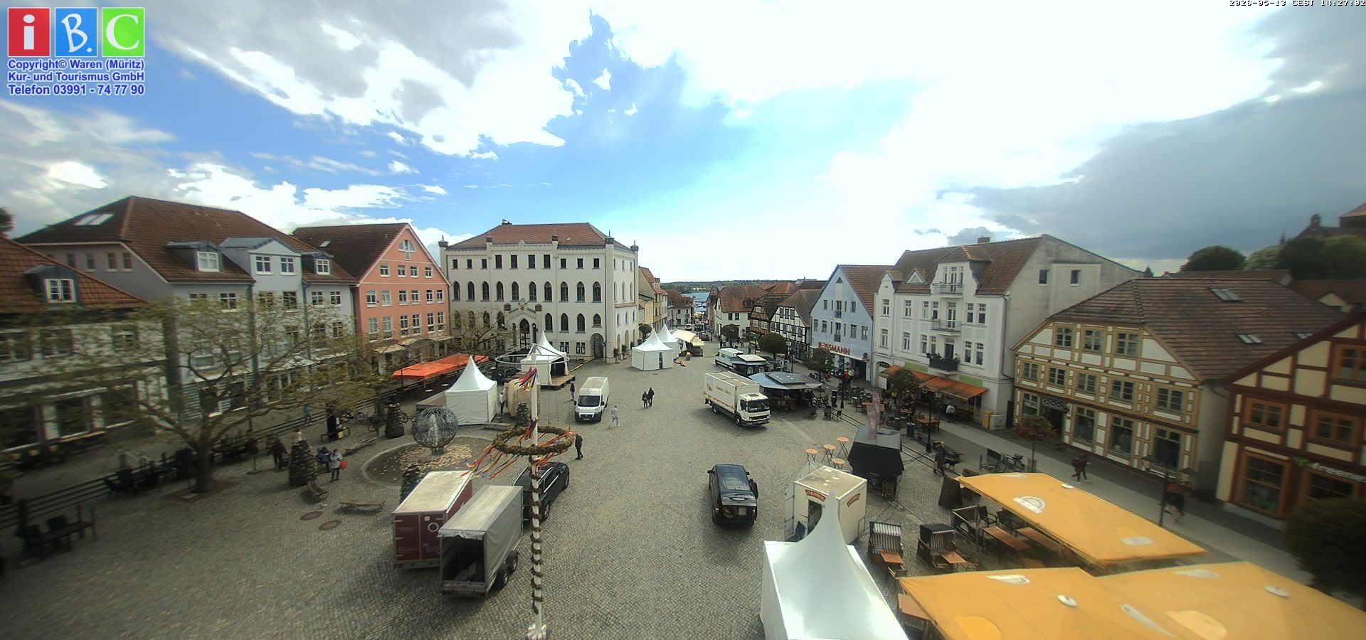 Archived image Webcam Waren (Müritz) - Market place