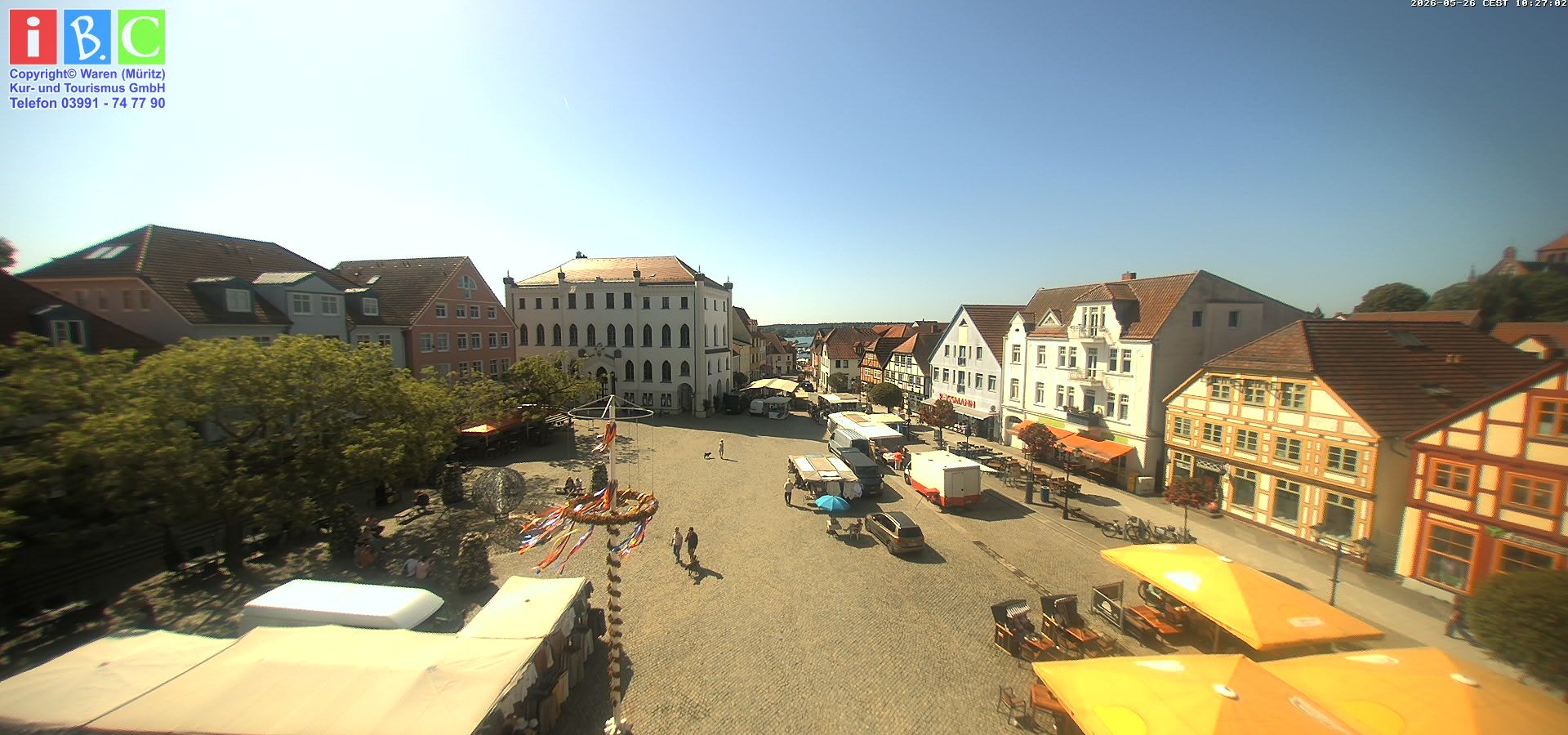 Archiv Foto Webcam Neuer Markt in Waren an der Müritz