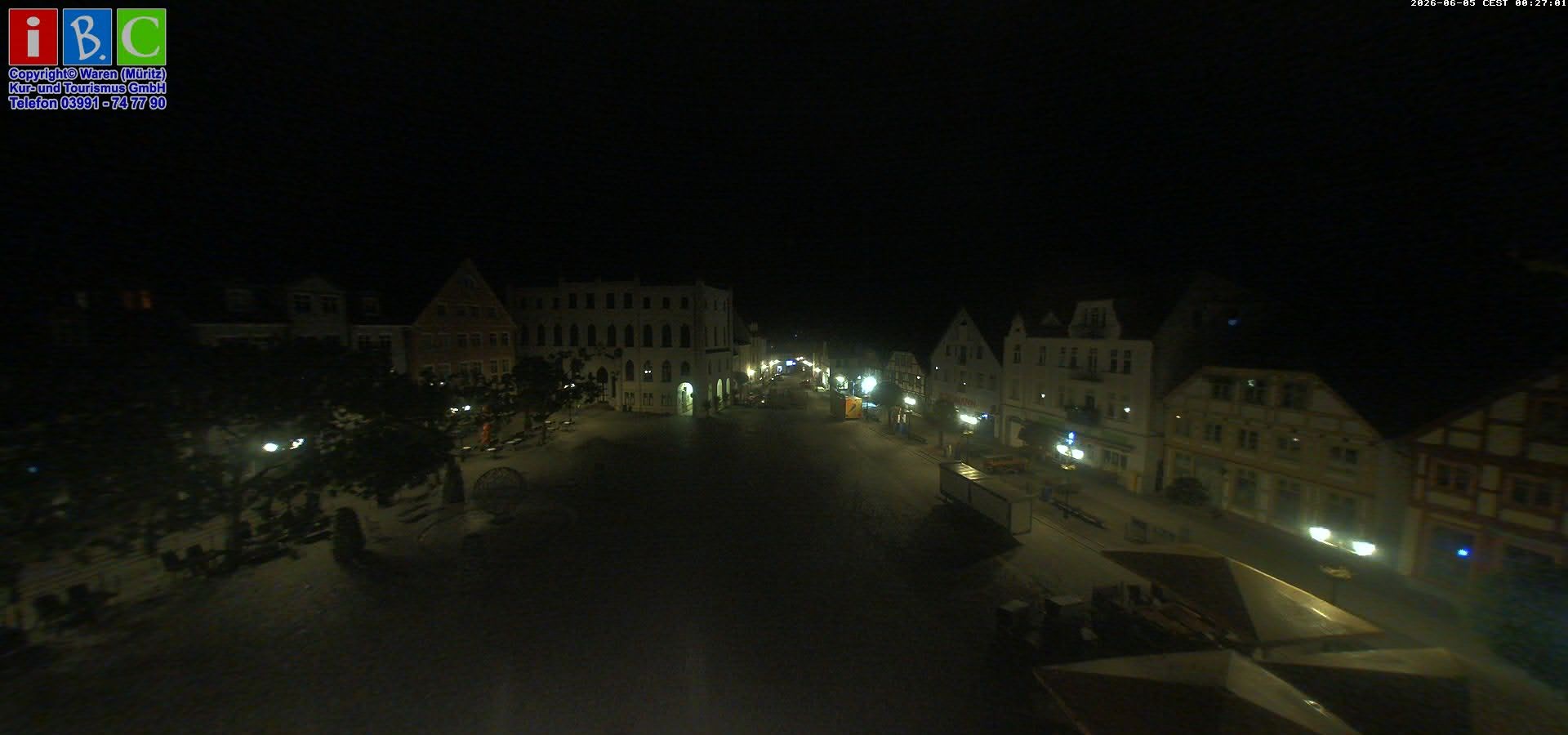 Archived image Webcam Waren (Müritz) - Market place