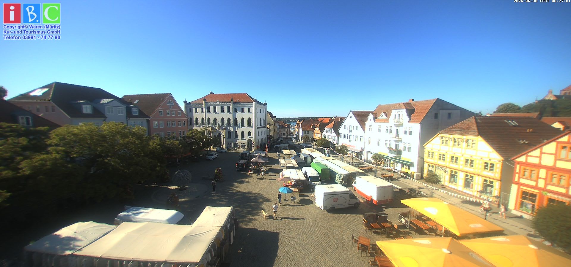 Archiv Foto Webcam Neuer Markt in Waren an der Müritz