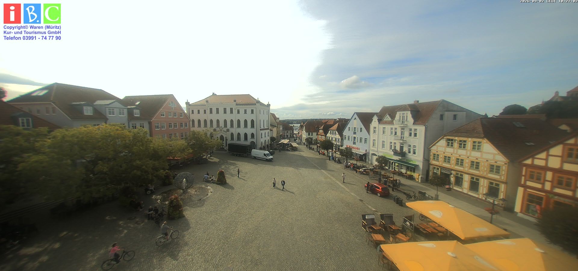 Archiv Foto Webcam Neuer Markt in Waren an der Müritz