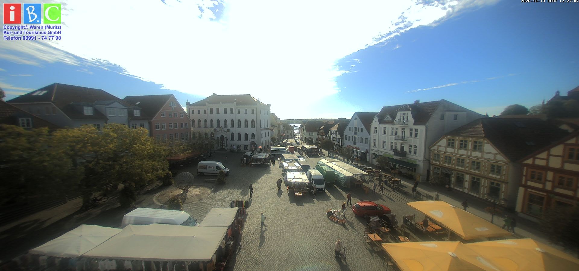 Archiv Foto Webcam Neuer Markt in Waren an der Müritz