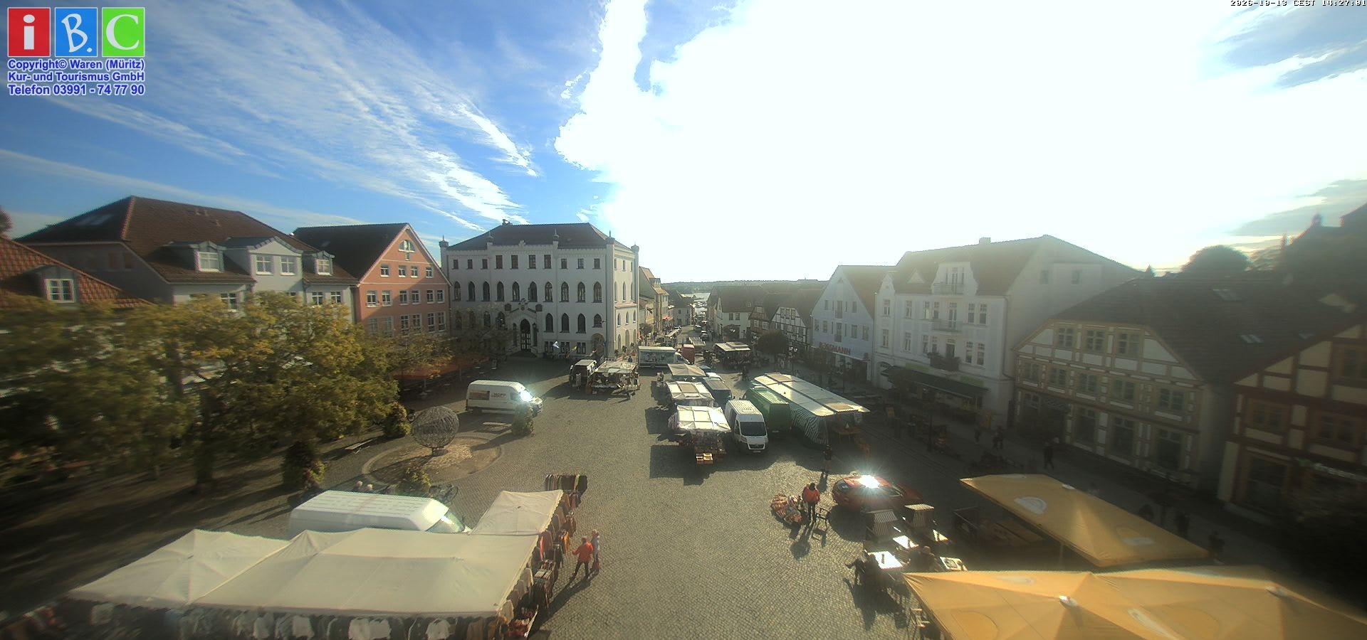 Archiv Foto Webcam Neuer Markt in Waren an der Müritz