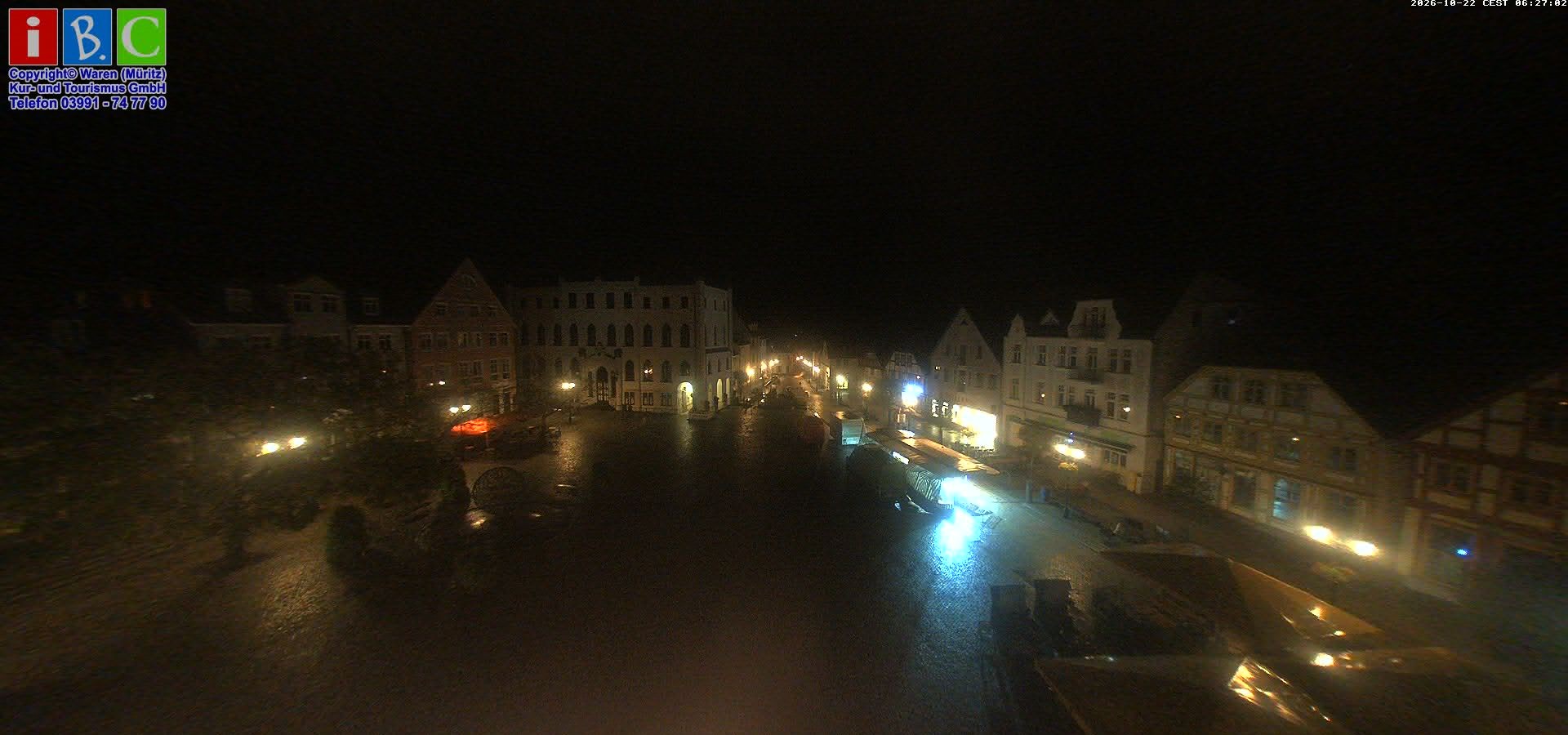 Archived image Webcam Waren (Müritz) - Market place