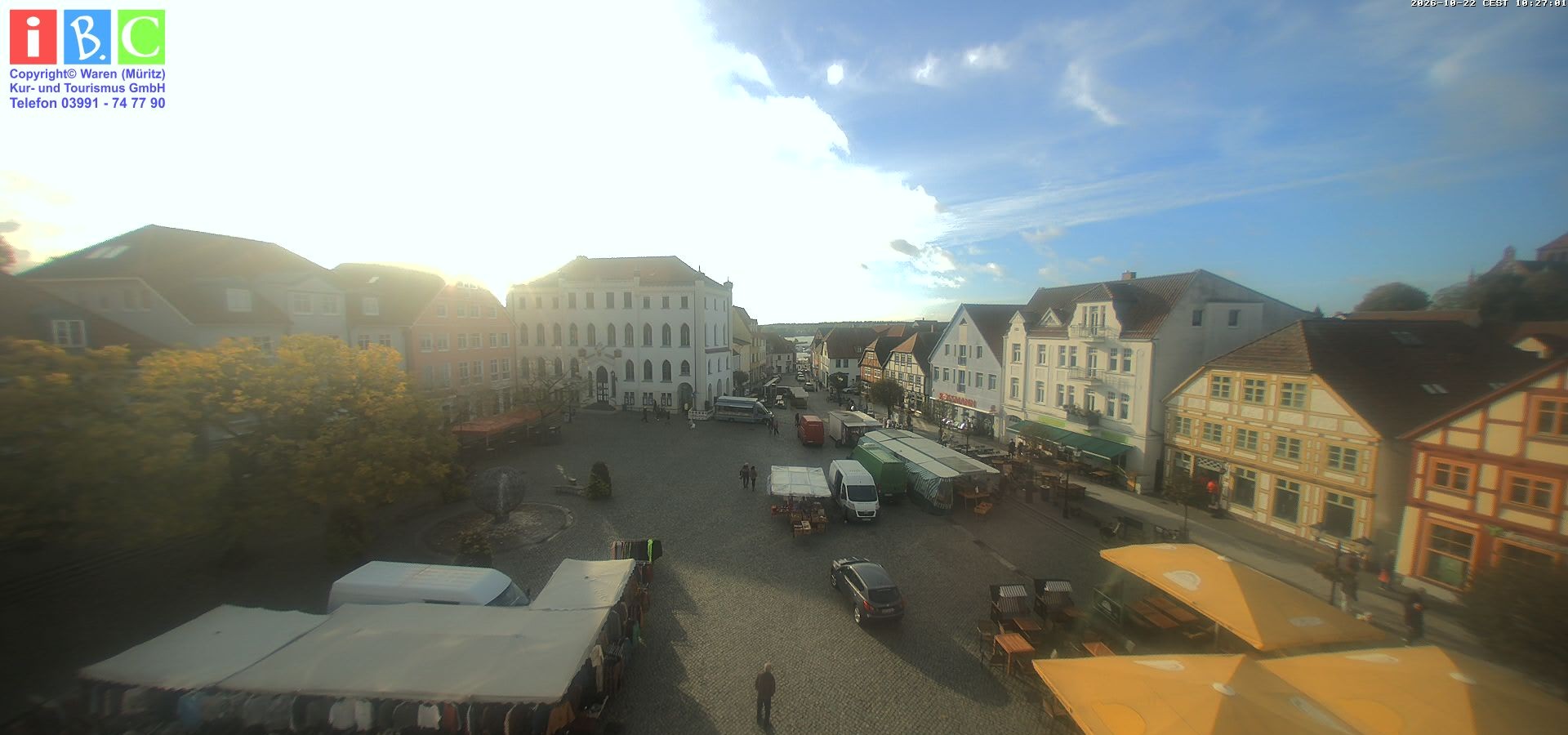 Archived image Webcam Waren (Müritz) - Market place