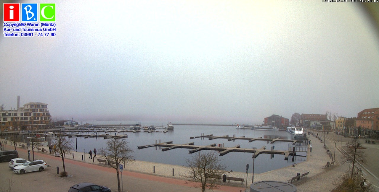 Archived image Webcam Harbour Waren (Müritz)