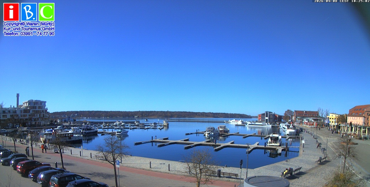 Archived image Webcam Harbour Waren (Müritz)