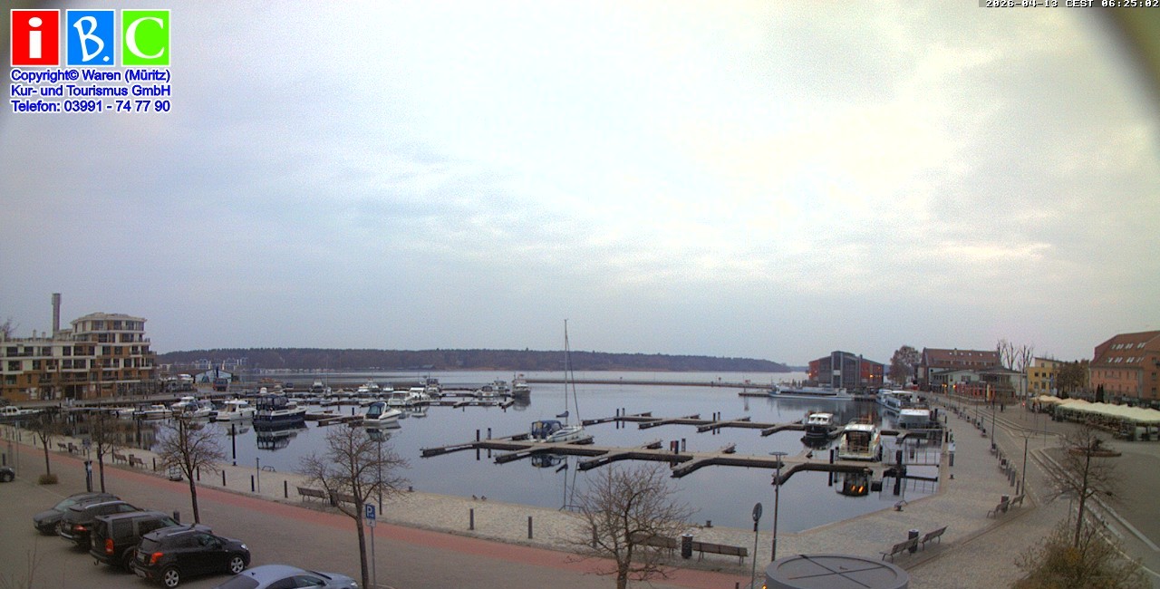Archived image Webcam Harbour Waren (Müritz)