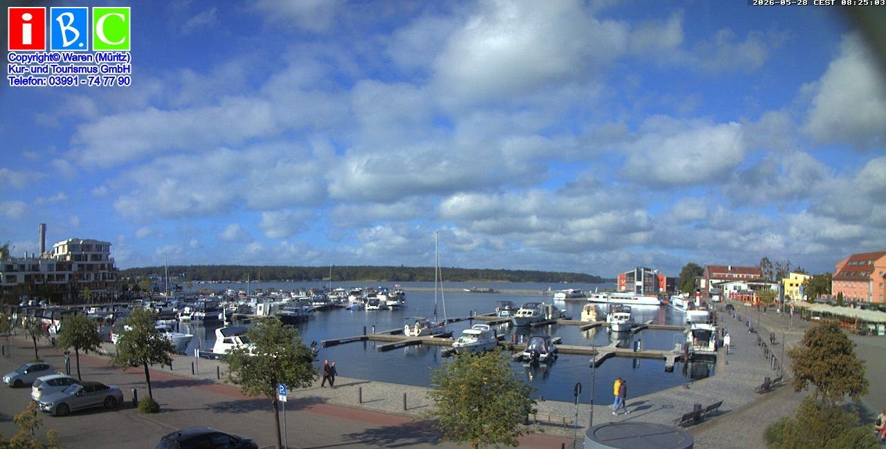 Archived image Webcam Harbour Waren (Müritz)