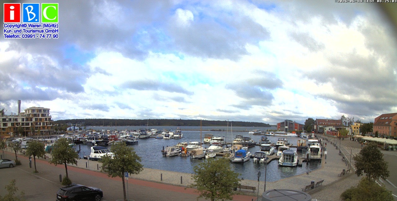 Archived image Webcam Harbour Waren (Müritz)