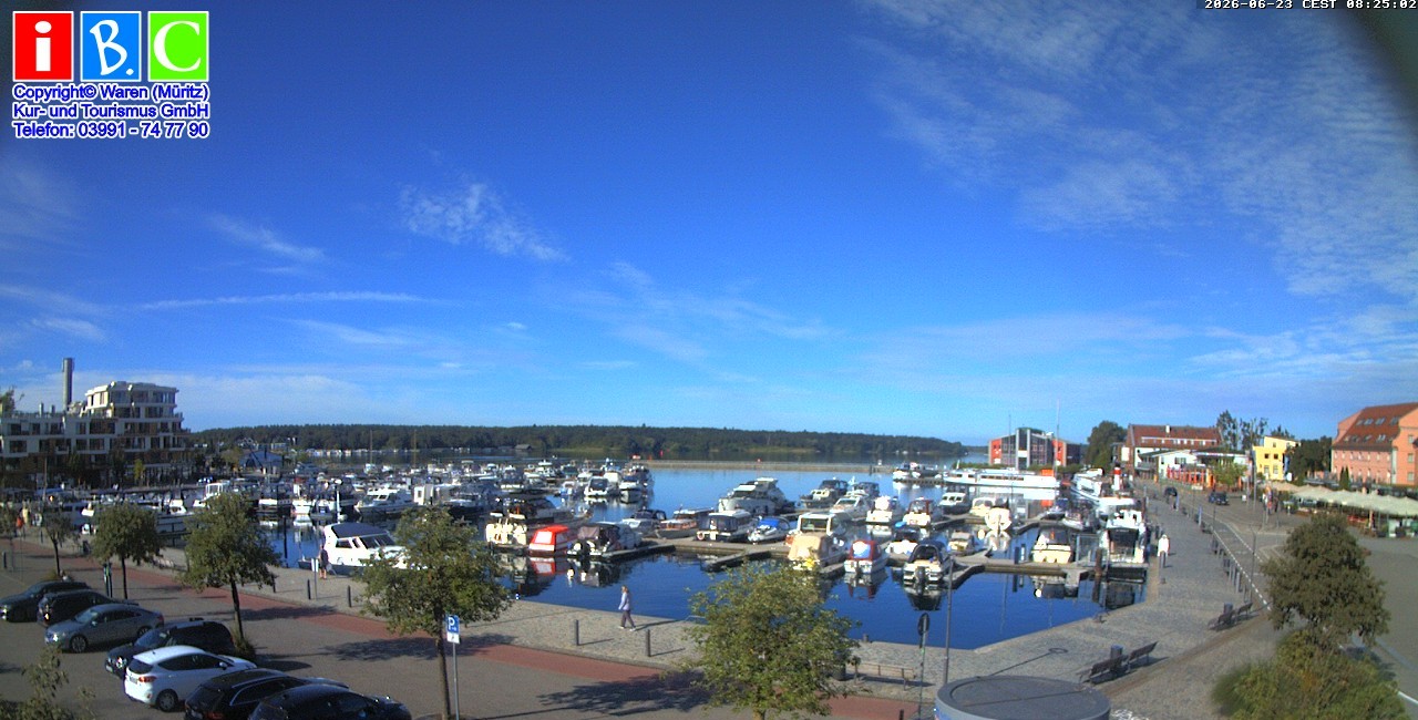 Archived image Webcam Harbour Waren (Müritz)