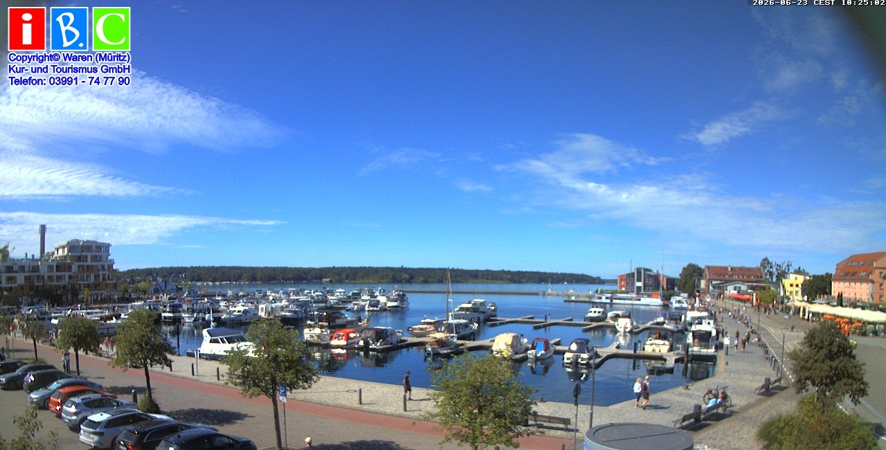 Archived image Webcam Harbour Waren (Müritz)