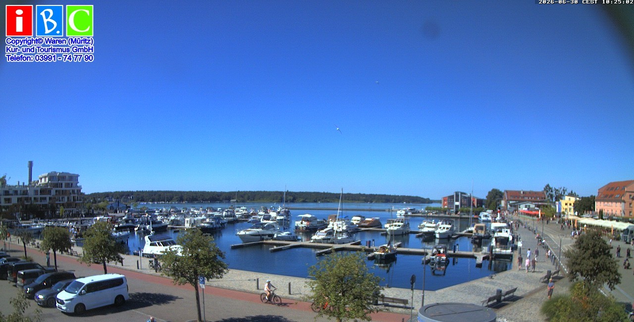 Archiv Foto Webcam Yachthafen Waren an der Müritz