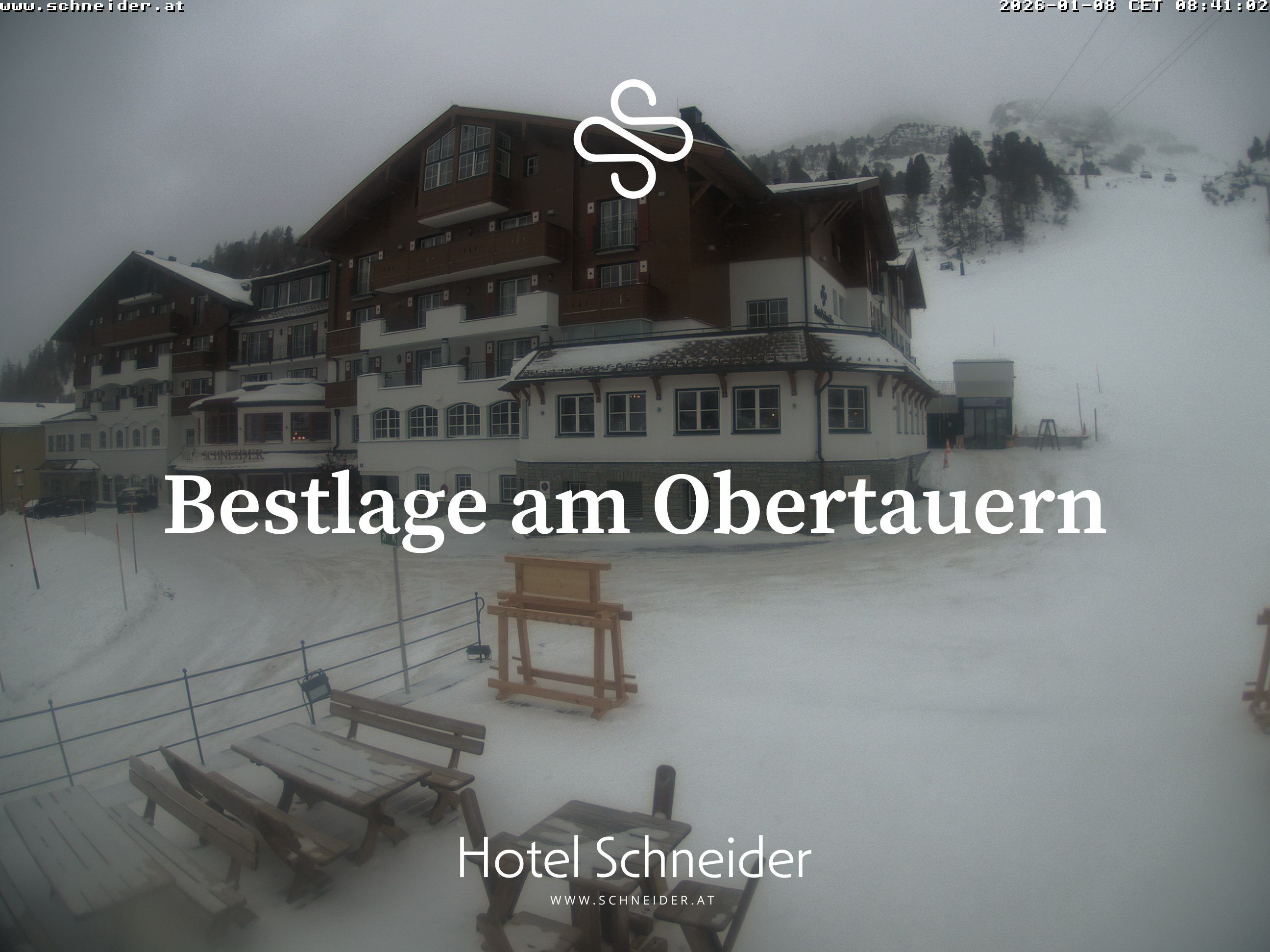 Archiv Foto Webcam Obertauern: Blick aufs Hotel Schneider