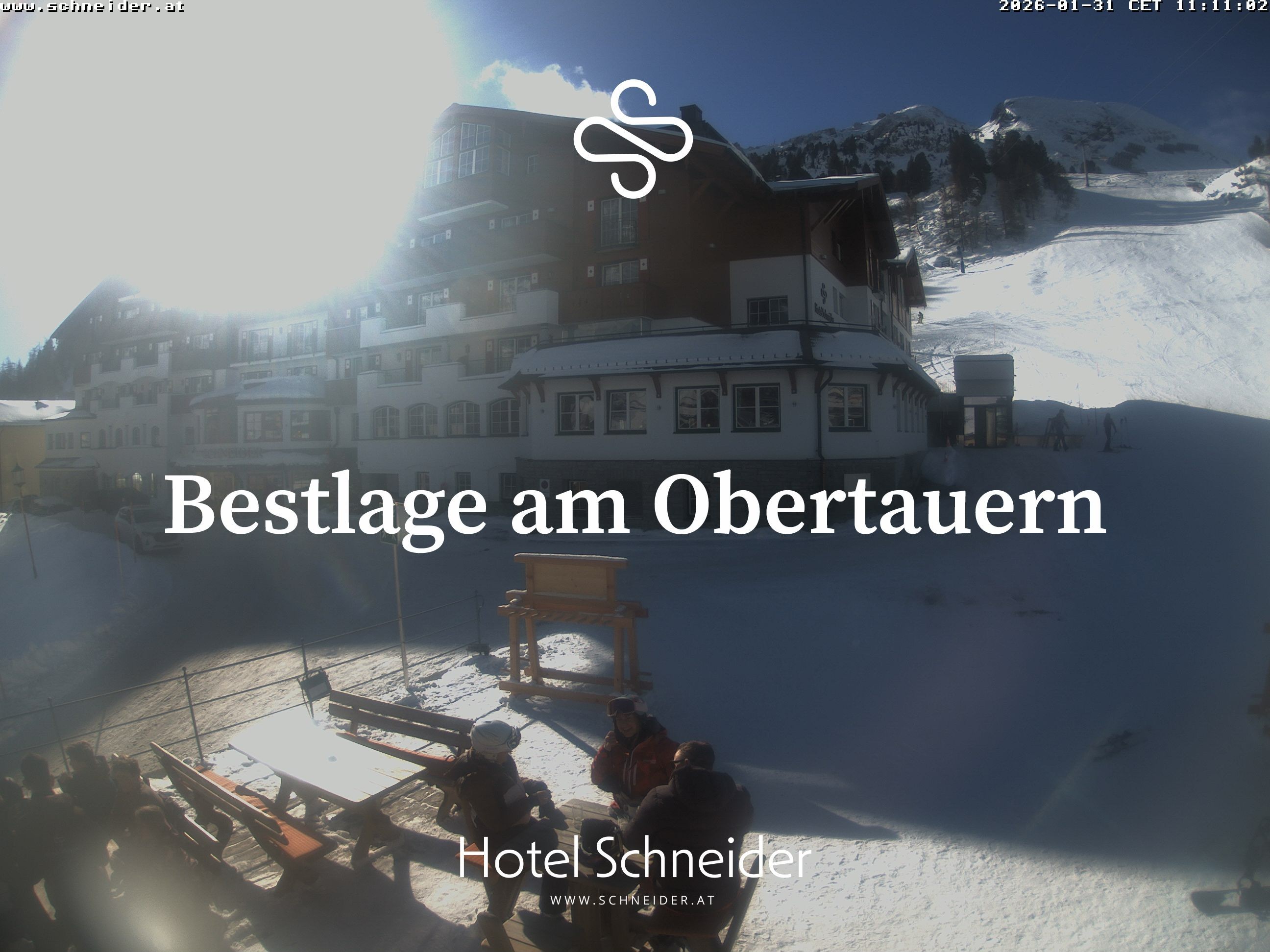 Archiv Foto Webcam Obertauern: Blick aufs Hotel Schneider