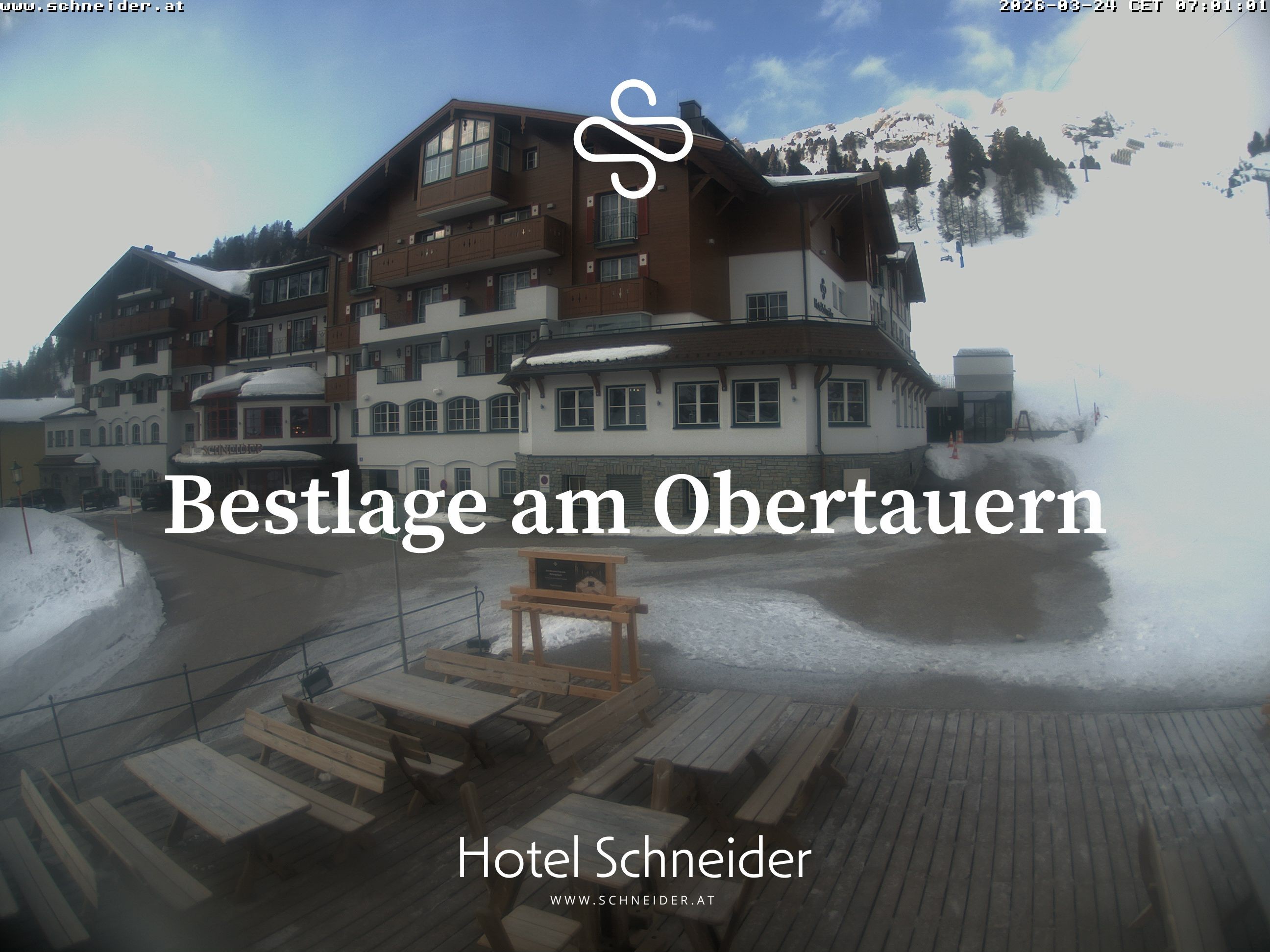 Archiv Foto Webcam Obertauern: Blick aufs Hotel Schneider
