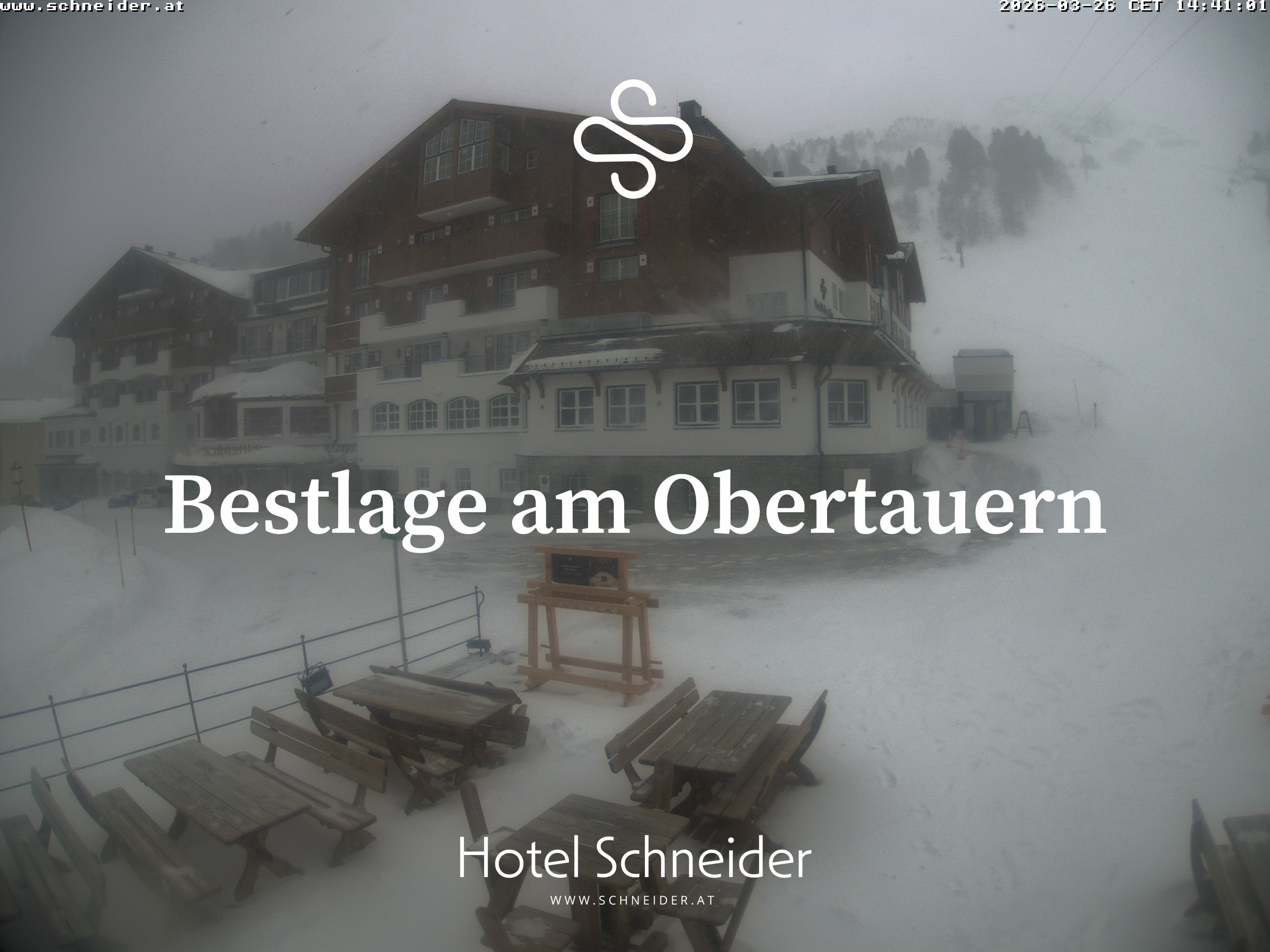 Archiv Foto Webcam Obertauern: Blick aufs Hotel Schneider