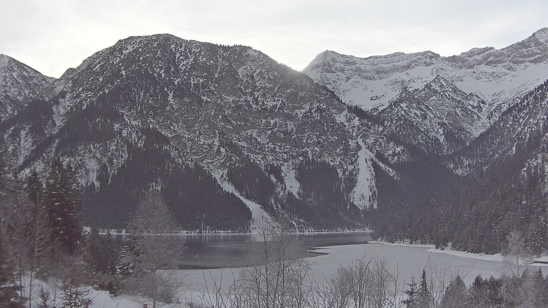 Archiv Foto Webcam Plansee Seespitze
