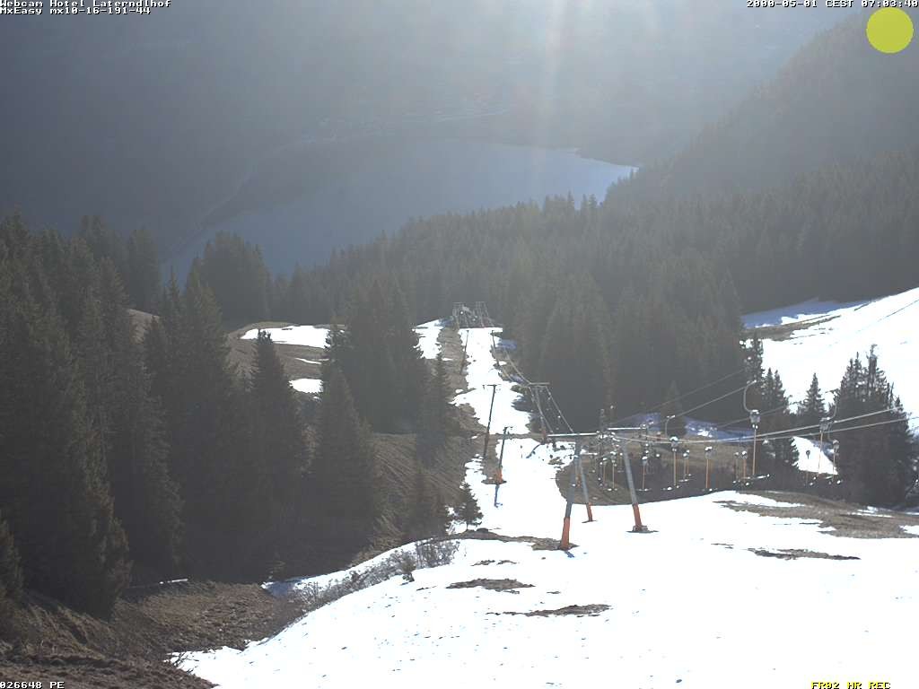 Archived image Webcam View Hotel Laterndlhof from Neunerköpfle