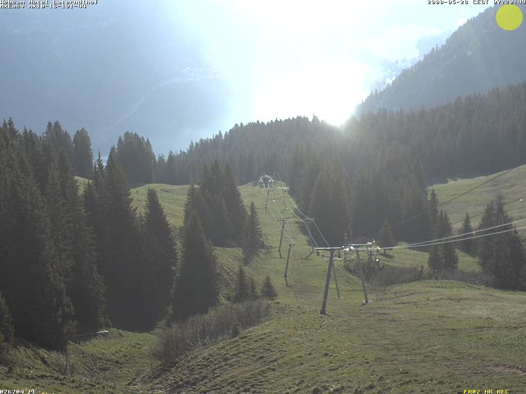 Archived image Webcam View Hotel Laterndlhof from Neunerköpfle