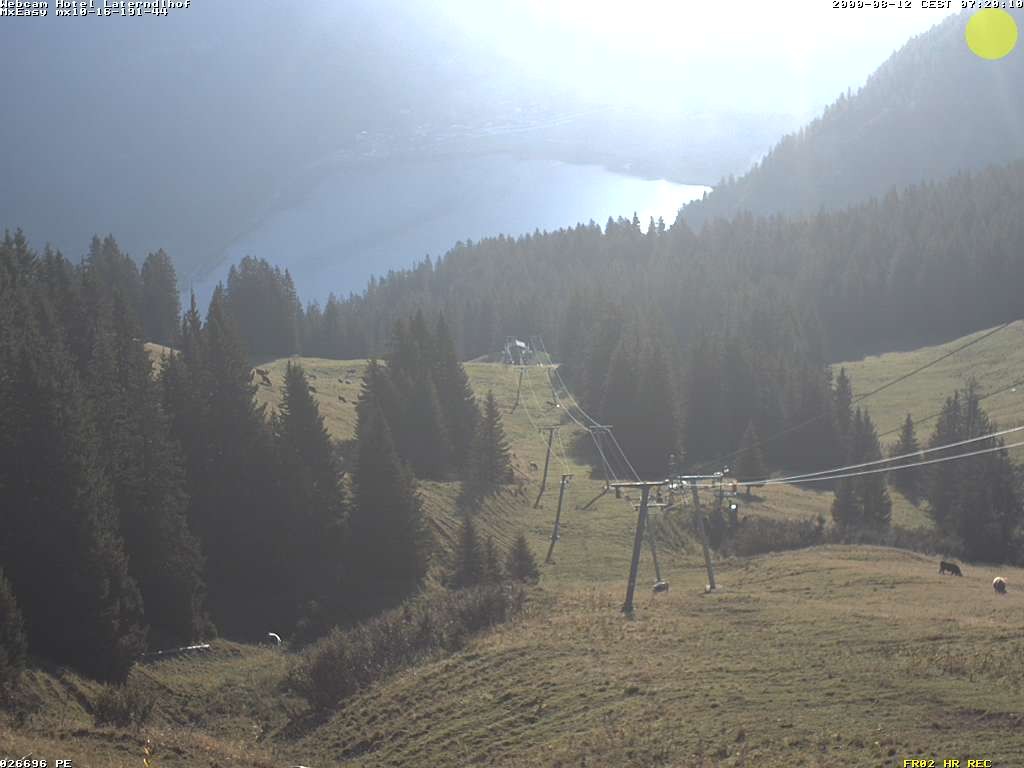Archived image Webcam View Hotel Laterndlhof from Neunerköpfle