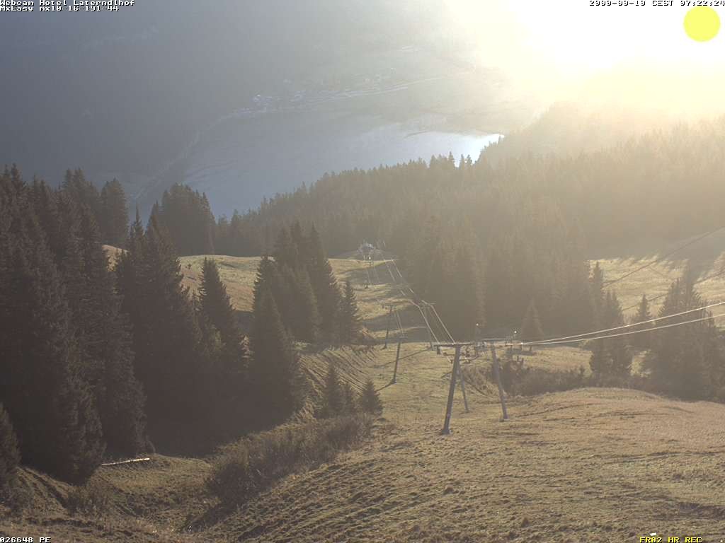 Archived image Webcam View Hotel Laterndlhof from Neunerköpfle