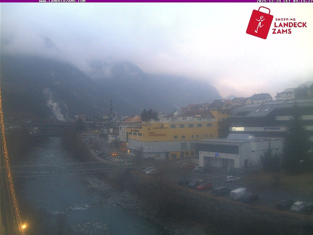 Archiv Foto Webcam Landeck: Blick auf den Inn