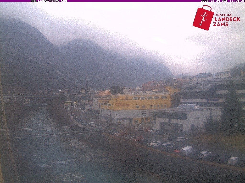 Archiv Foto Webcam Landeck: Blick auf den Inn