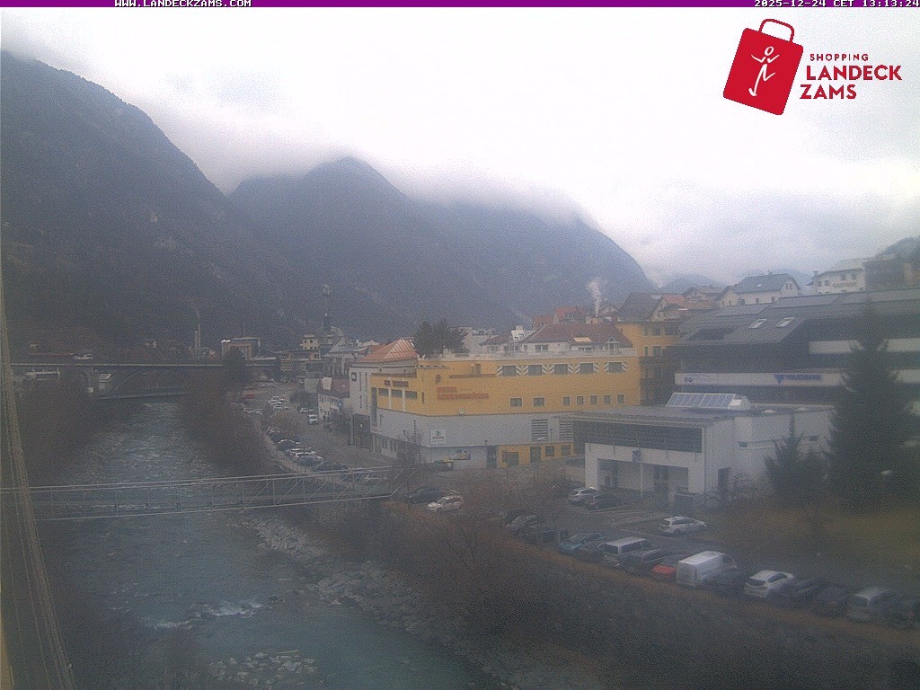 Archiv Foto Webcam Landeck: Blick auf den Inn
